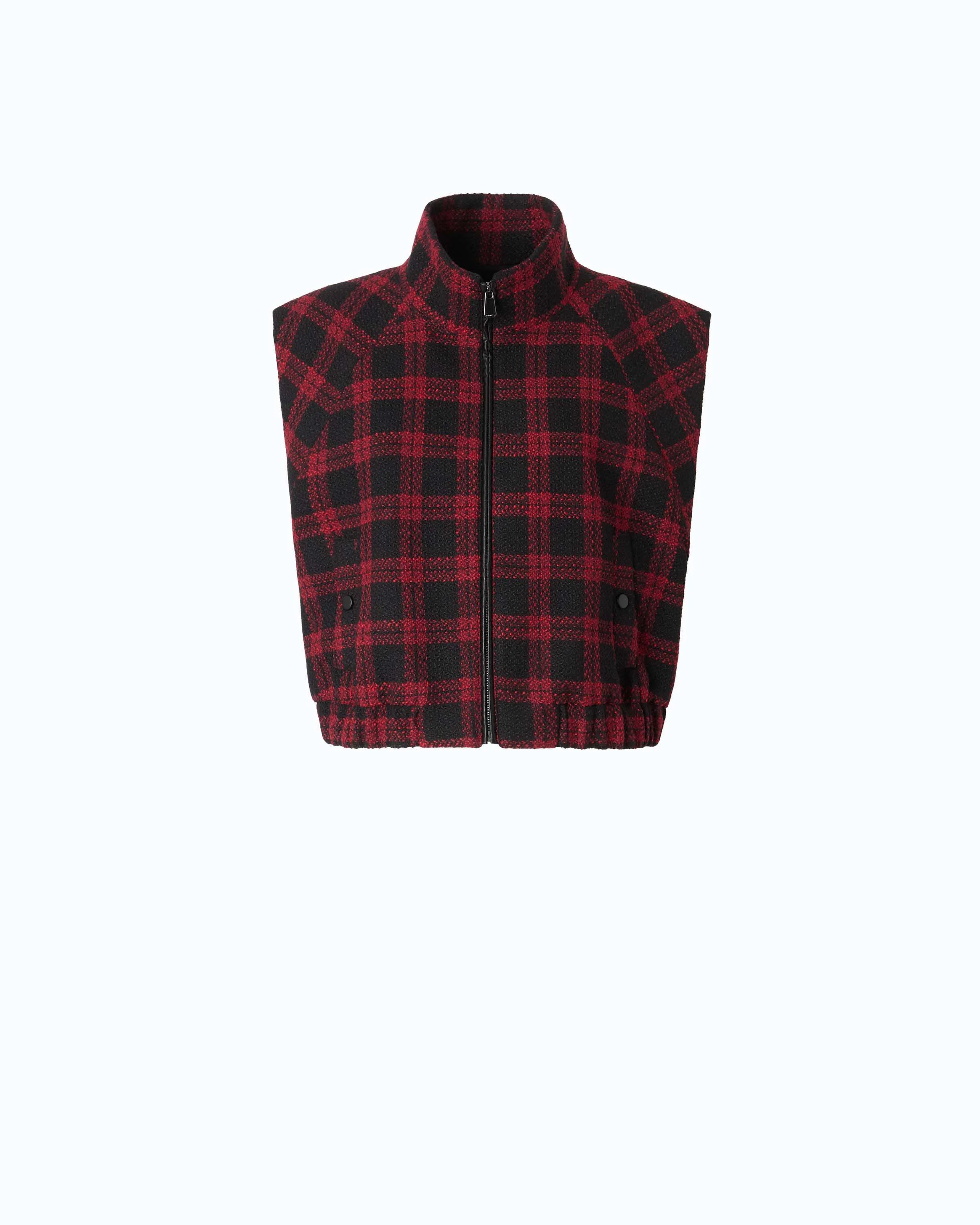 TWEED VEST WITH CHECK PATTERN - 1