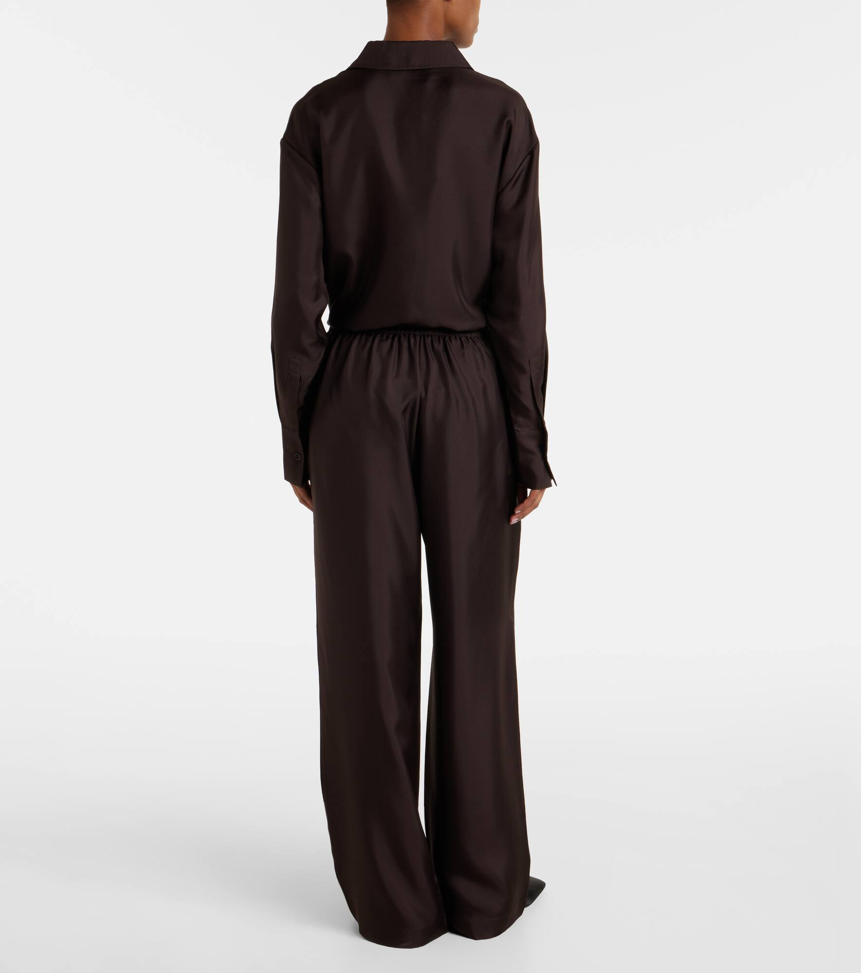 Silk wide-leg pants - 3