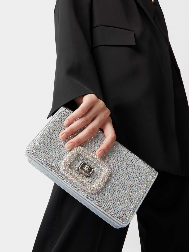 Viv' Choc Bling Bling Mini Bag in Suede 8