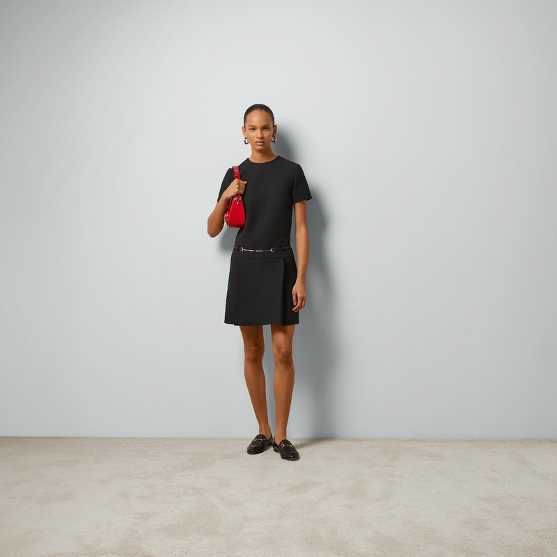 GUCCI Cady crêpe wool silk dress outlook