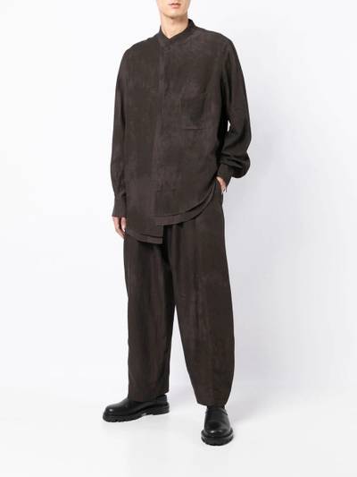 Ziggy Chen drawstring-waist tapered trousers outlook