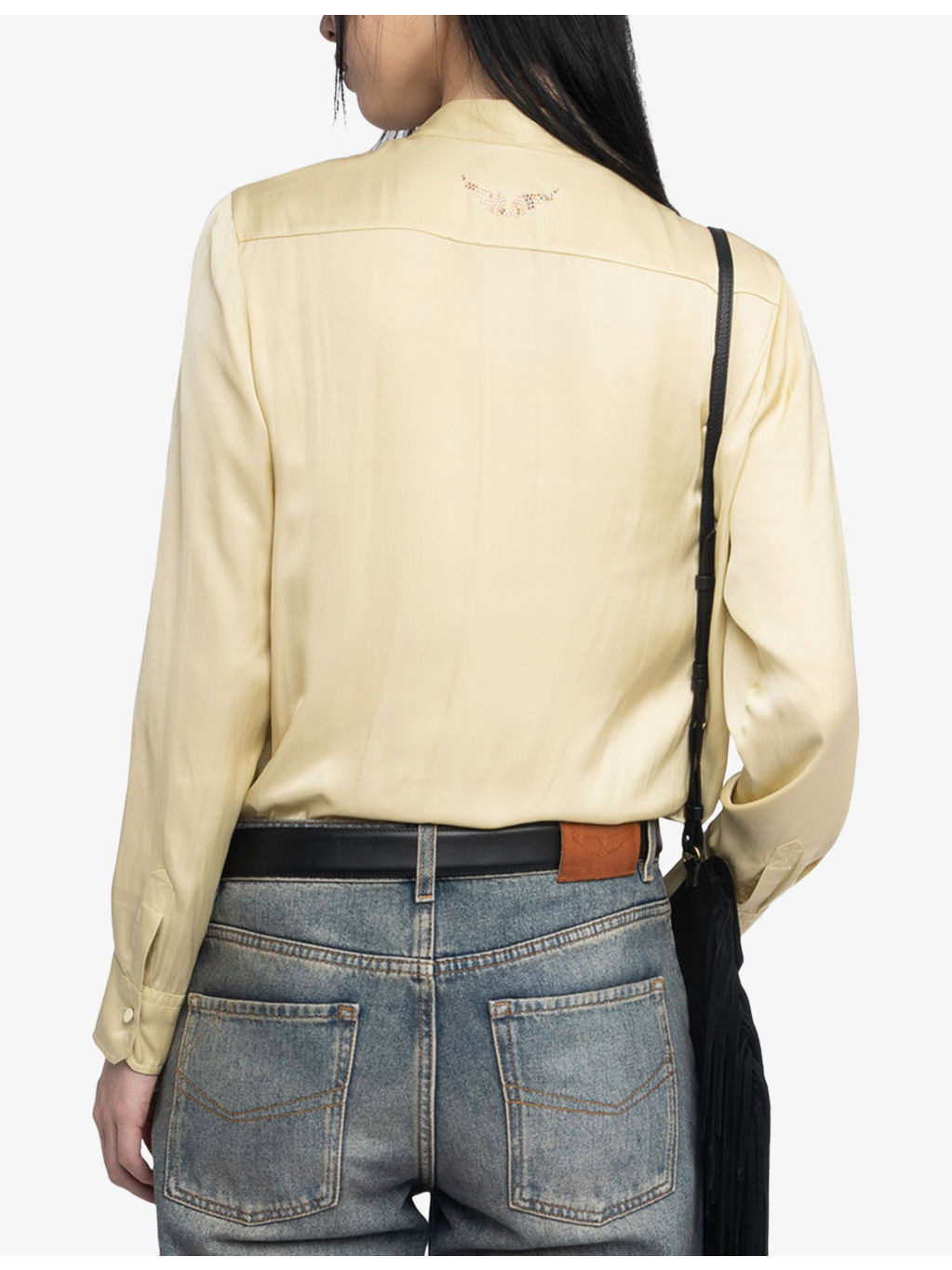 Tulba Tie-Neck Satin Shirt - 5