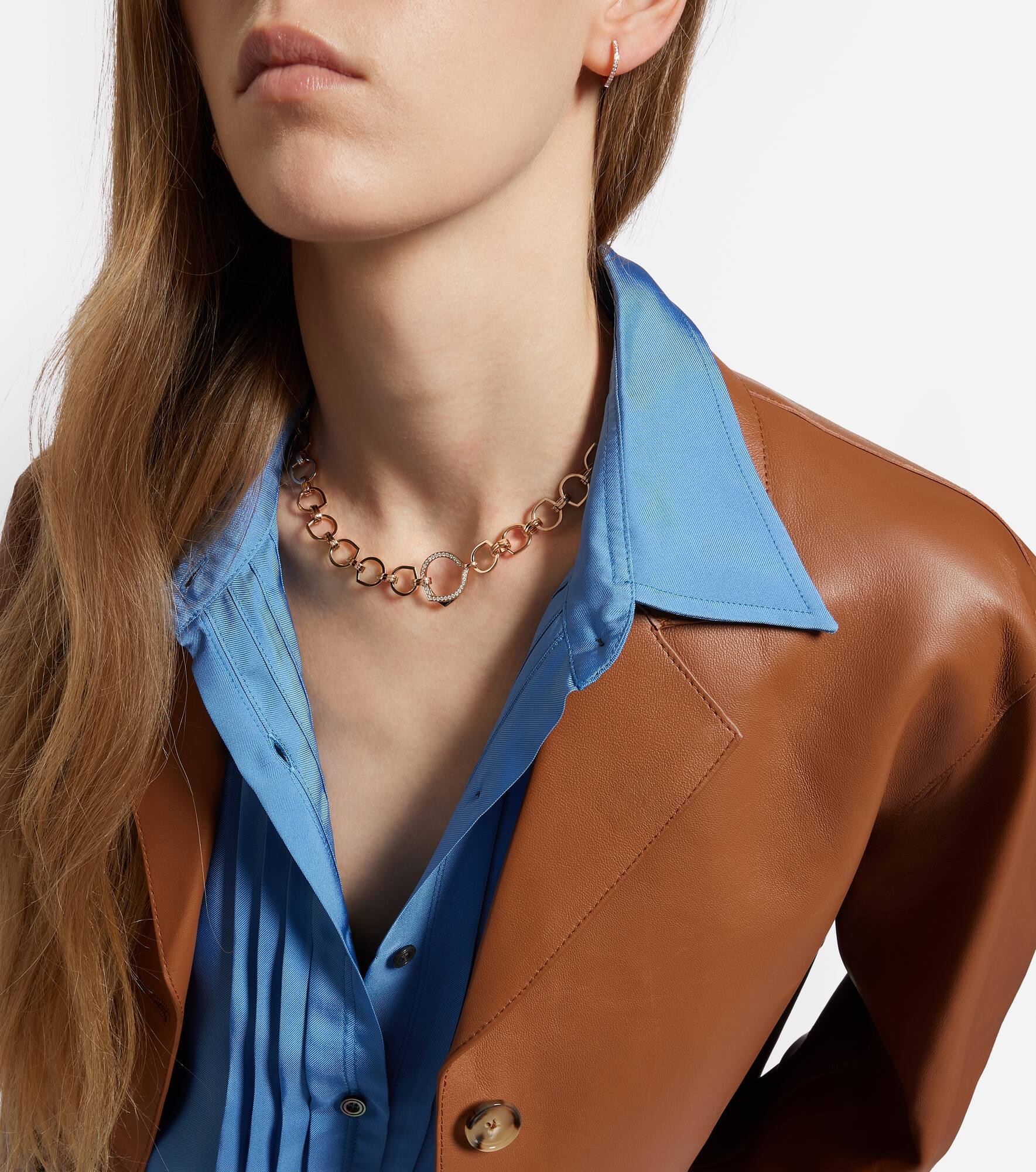 Antifer 18kt rose gold necklace with diamonds - 5