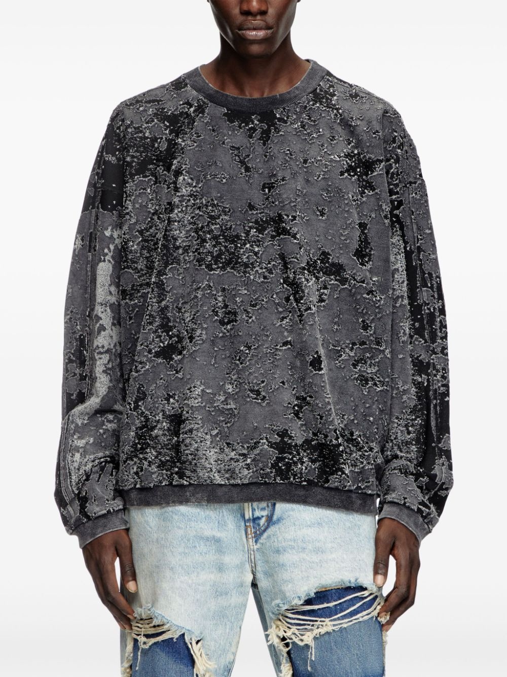 distressed-effect sweatshirt - 3