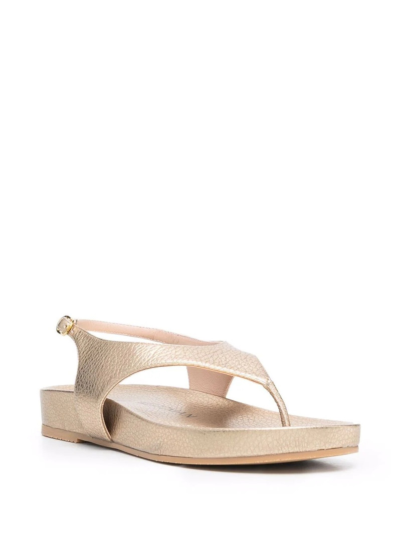 Stuart Weitzman metallic-effect open-toe sandals outlook