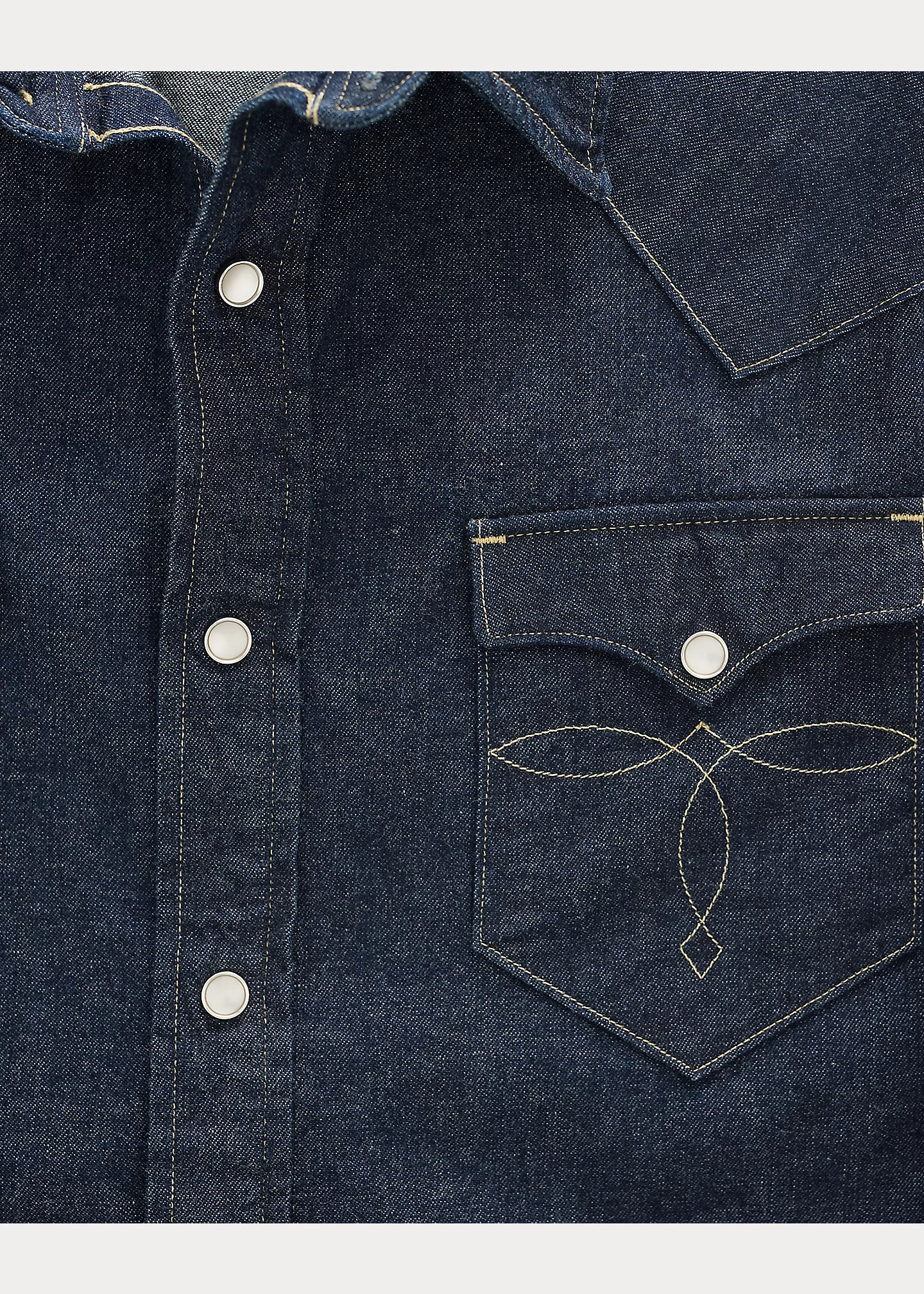 Slim Fit Denim Western Shirt - 7