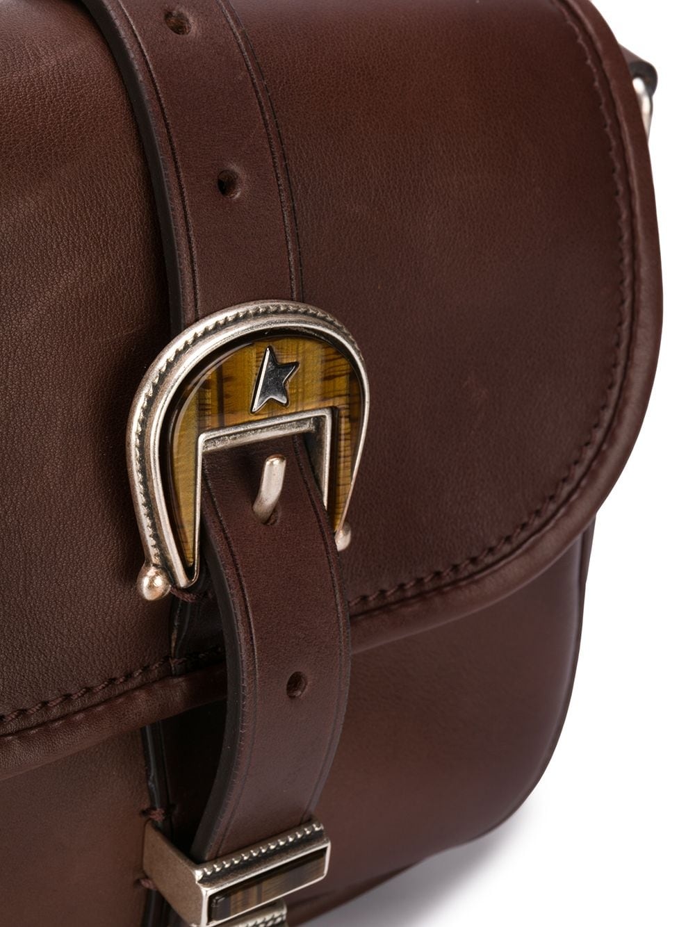 buckled leather crossbody bag - 4