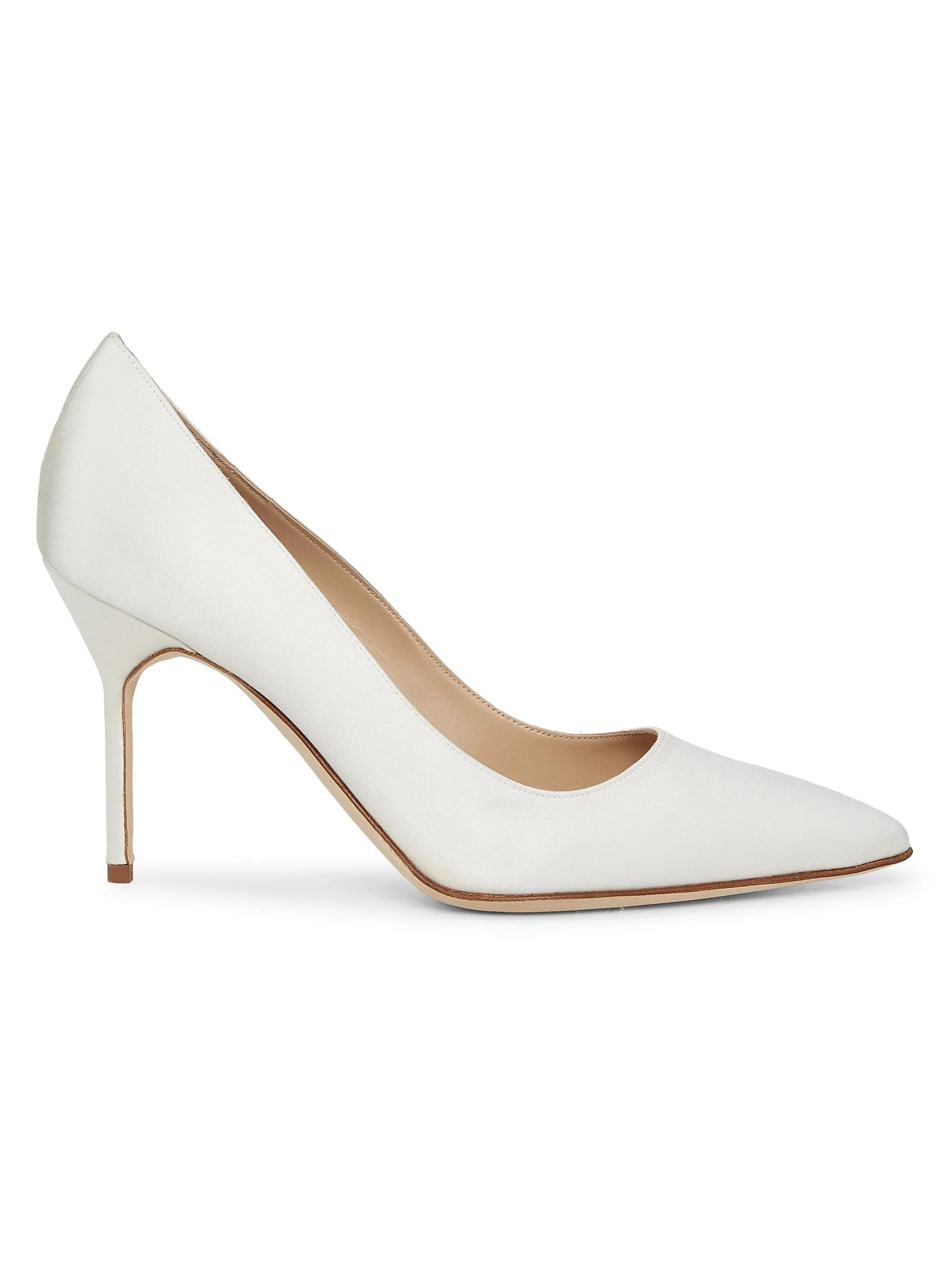 Women's BB 90MM Satin Pumps - Cream - 1
