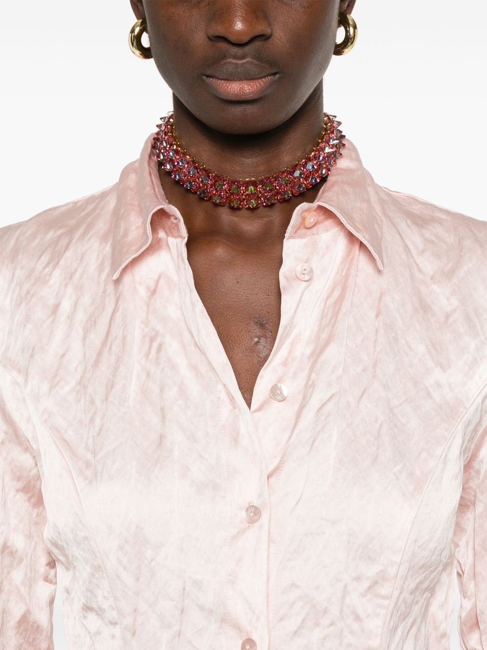 crinkled satin shirt - 5
