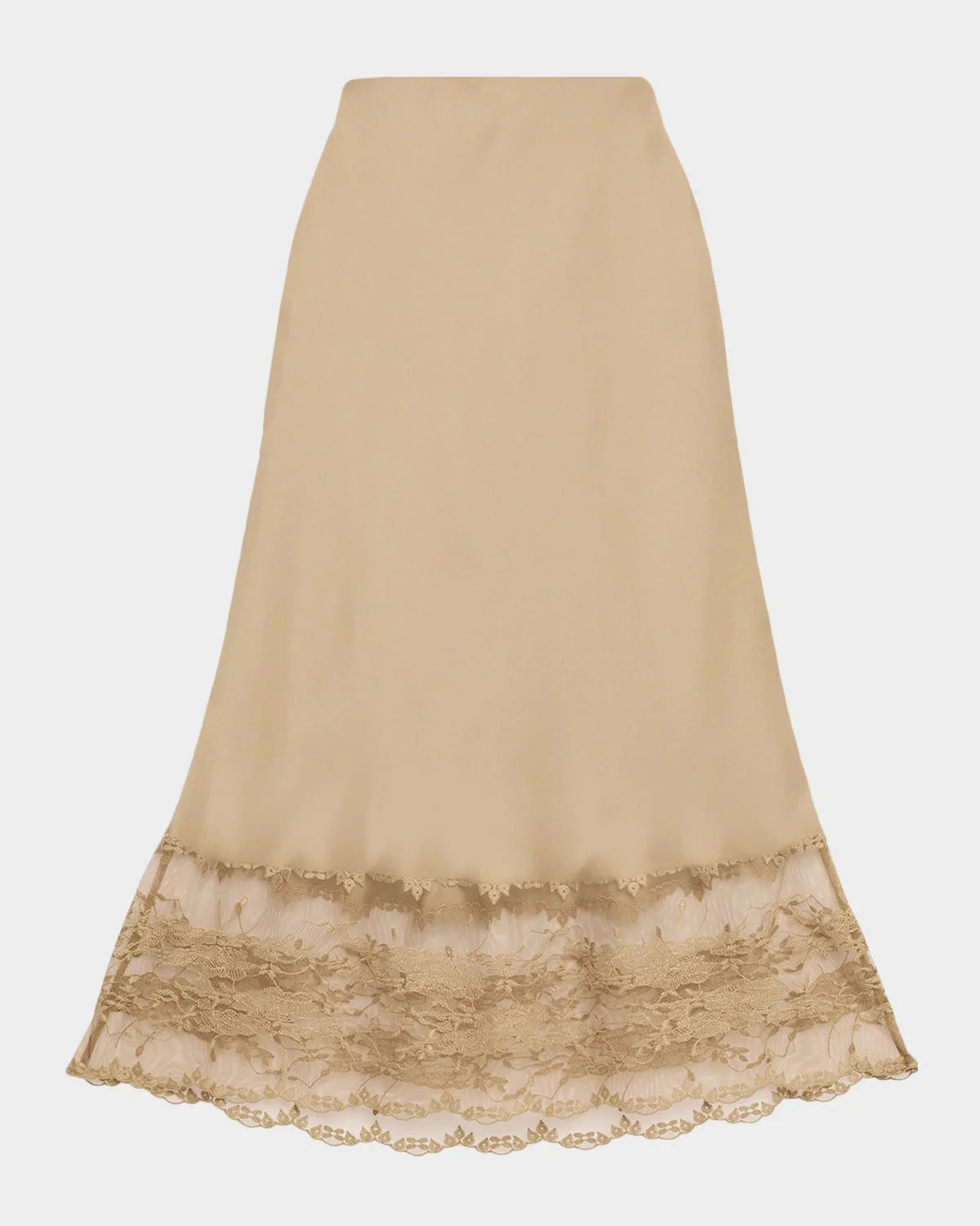 Blake Satin Lace Slip Skirt - 1