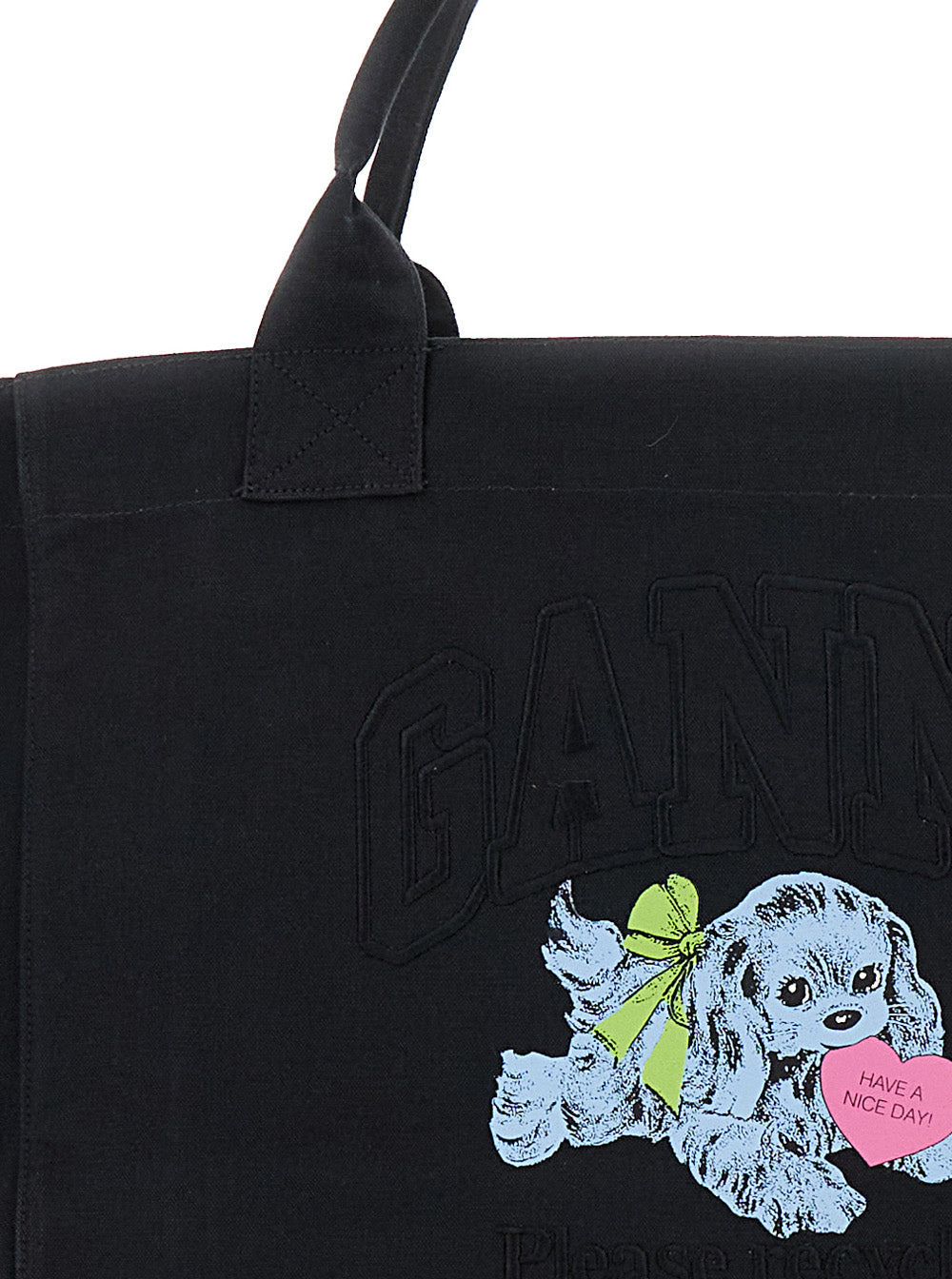 Ganni Women Shopper Xxl Pocket Dog Print - 5