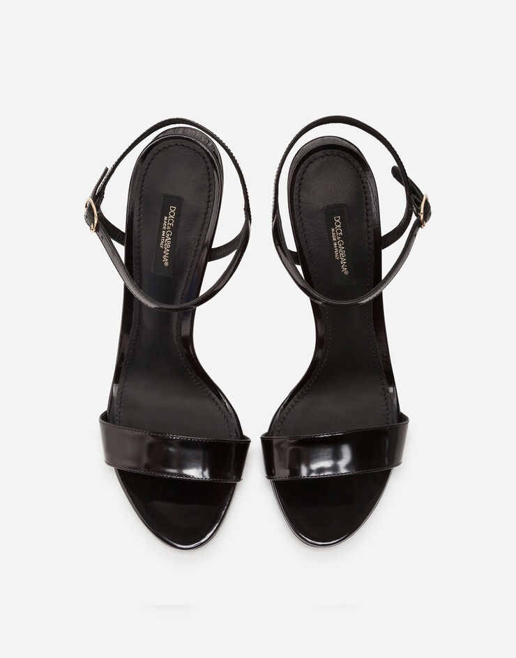 Polished calfskin sandals - 4