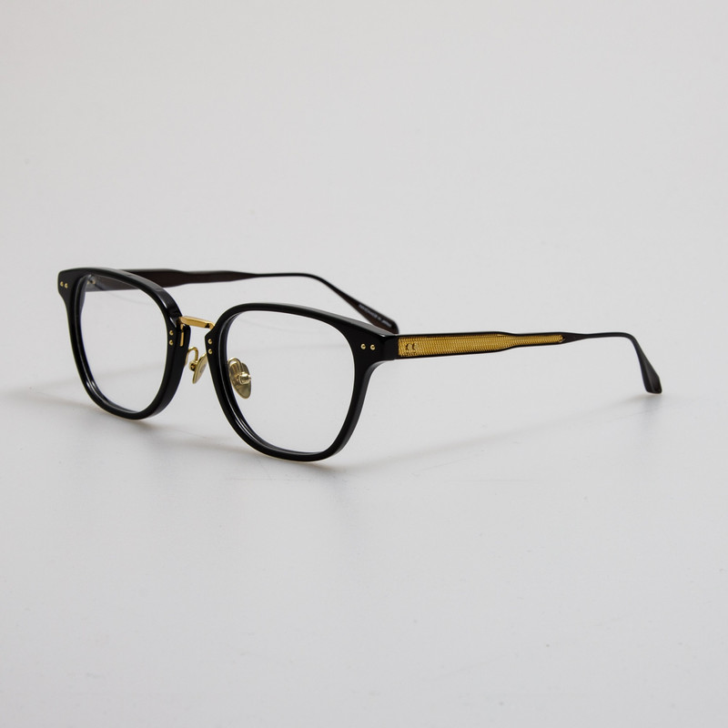 LINDA FARROW Men's Jeffrey Optical Frame in Black outlook
