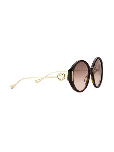 GUCCI oversized round-frame sunglasses outlook