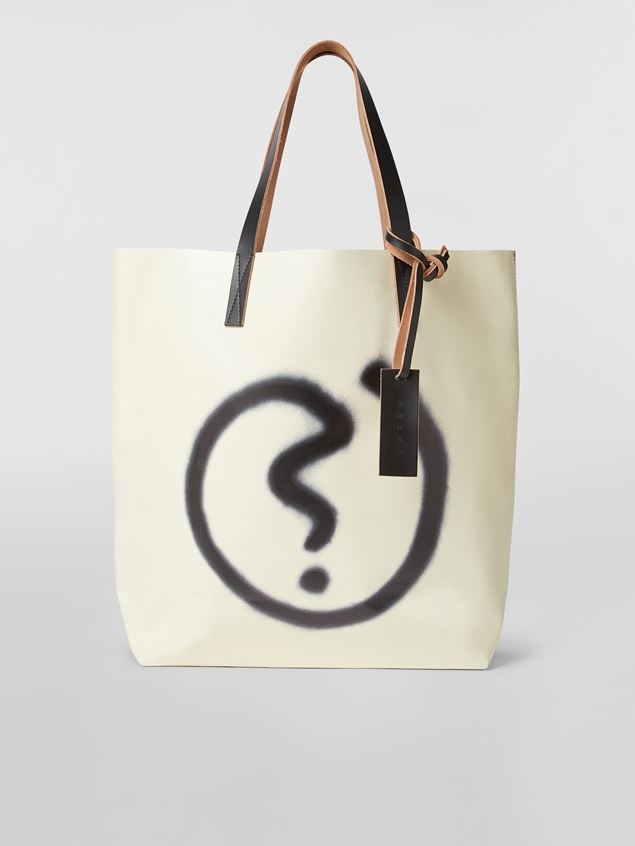 NORTH-SOUTH TRIBECA SWIRL PRINTED PVC SHOPPING BAG - 1