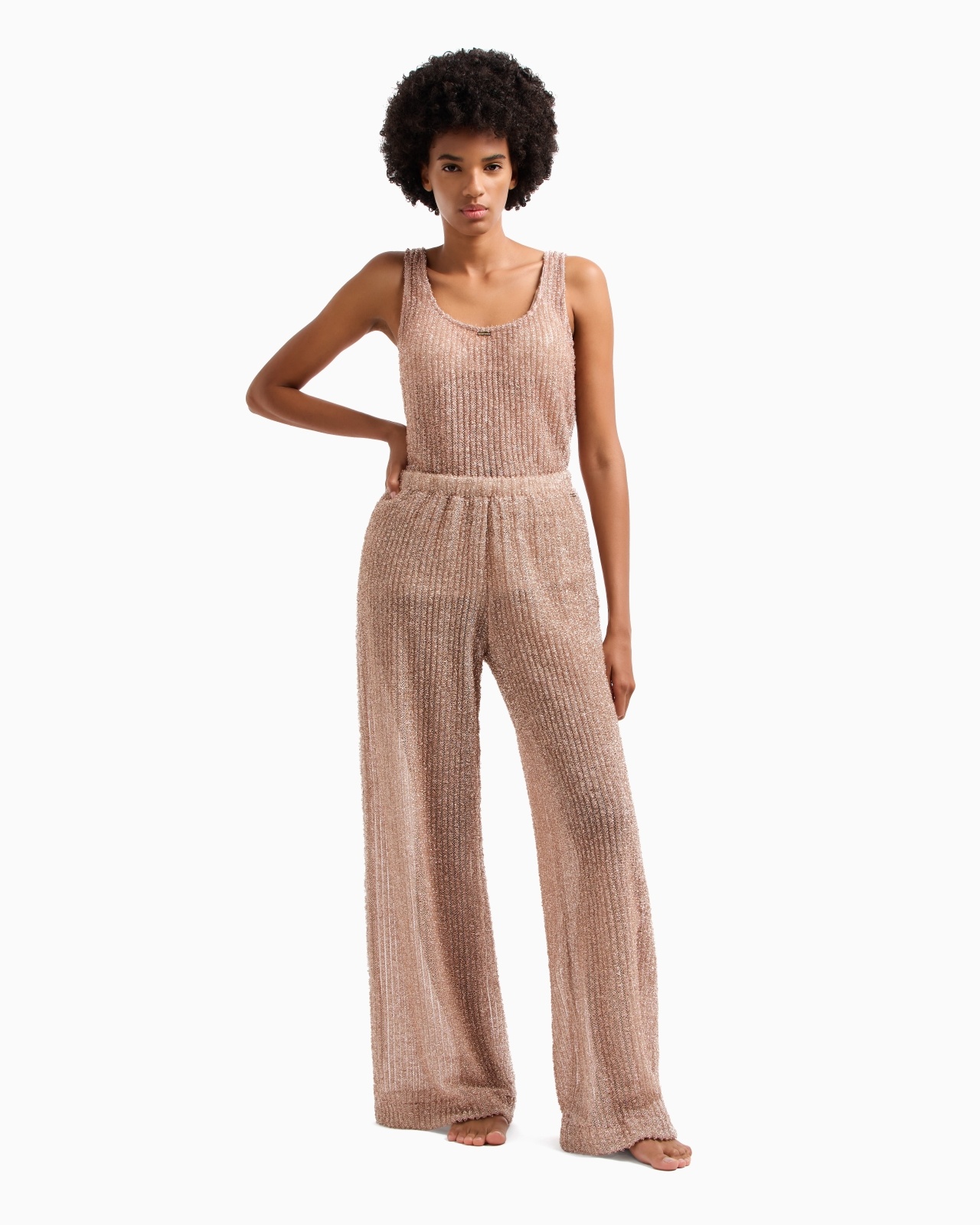 BEACHWEAR TROUSERS IN FUZZY LUREX - 2