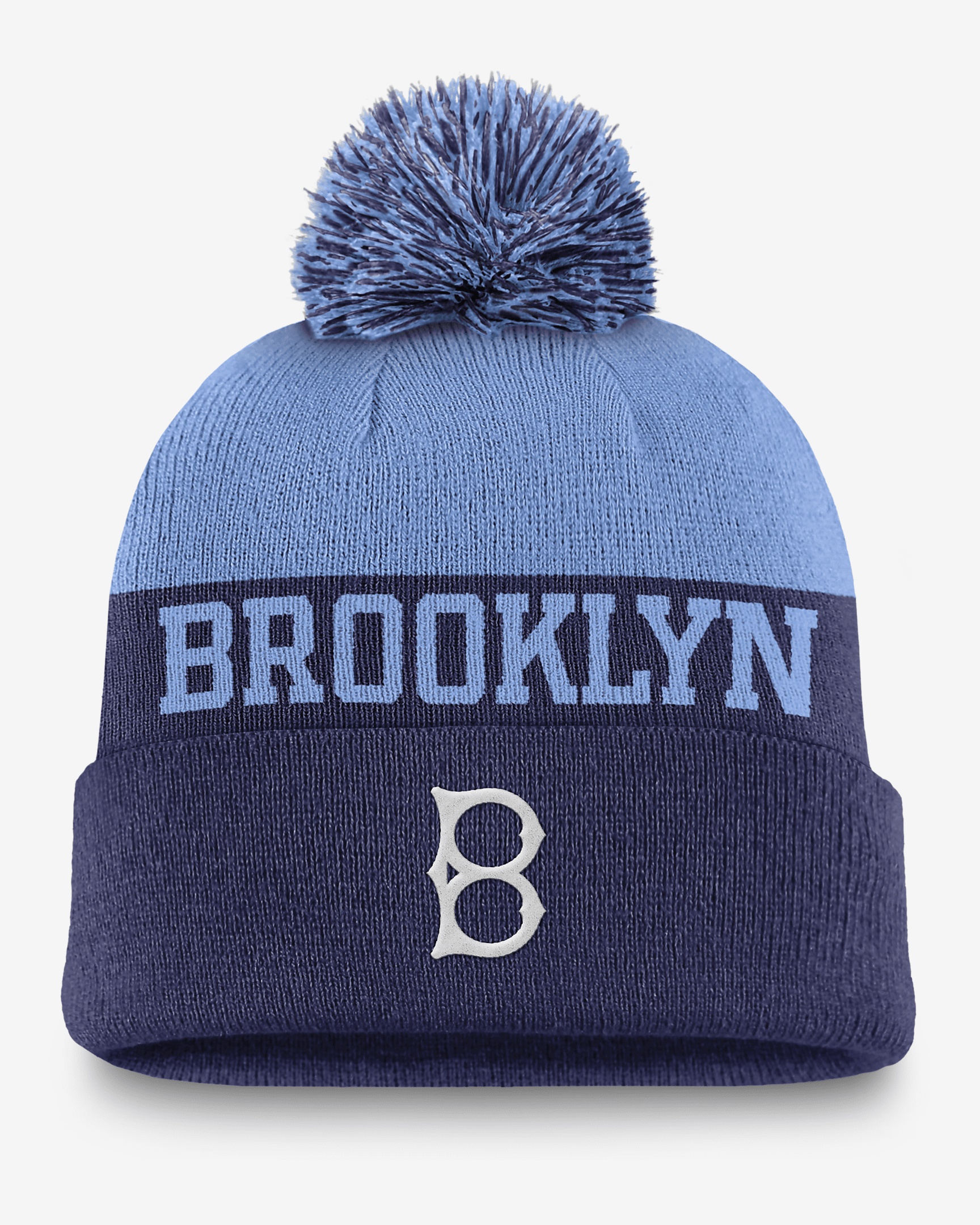 Brooklyn Dodgers Rewind Peak Men's Nike MLB Cuffed Pom Beanie - 1