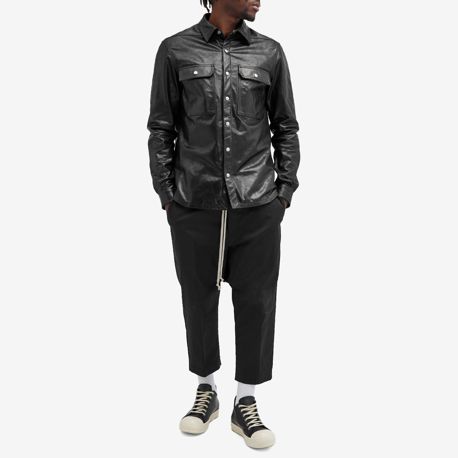 Rick Owens Rick Owens Leather Outershirt | REVERSIBLE