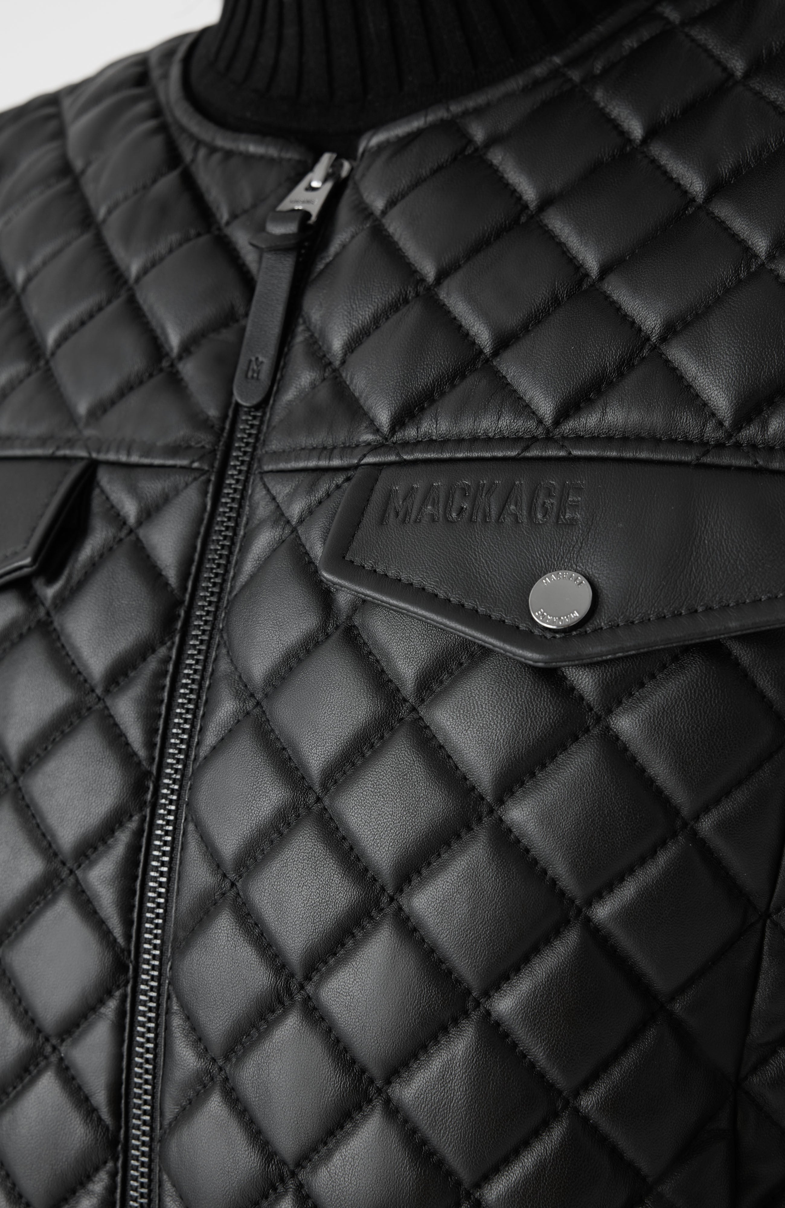 LENA Quilted Lamb Leather Cropped Jacket - 6