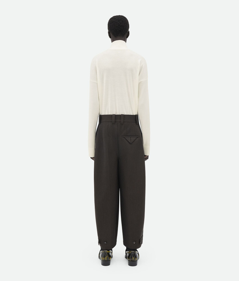 Bicolor Wool Cropped Pants 3