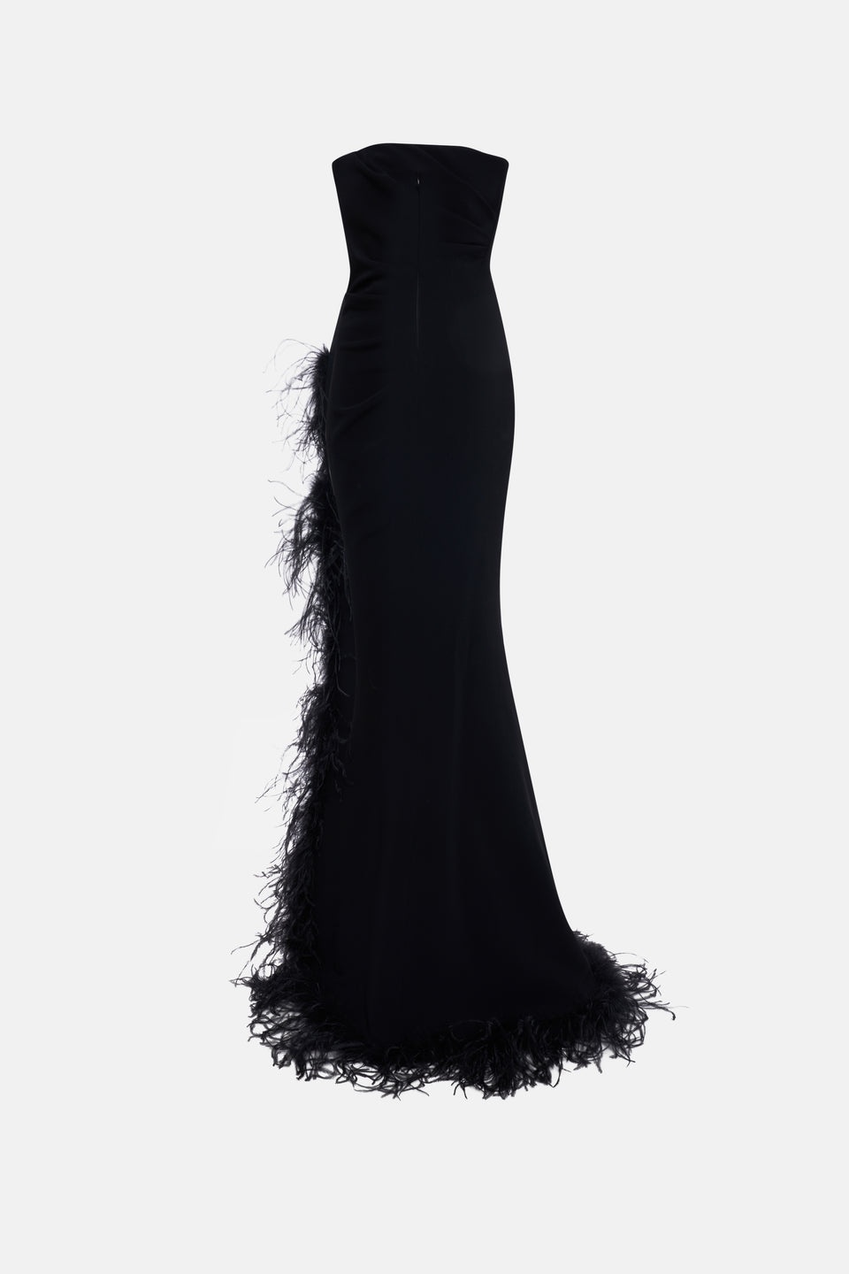 CADY GOWN WITH FEATHERS AND SPLIT - 2