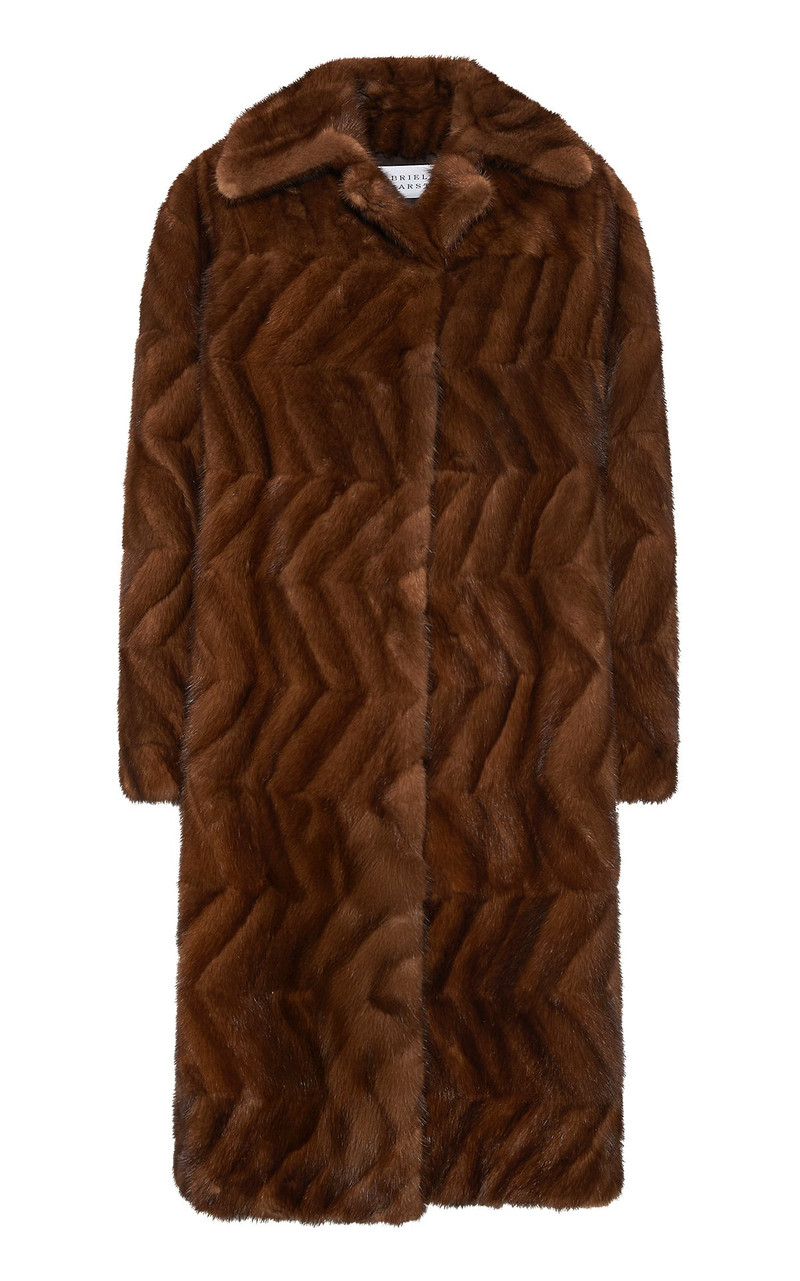 Andal Coat in Mahogany Recycled Mink Fur 1