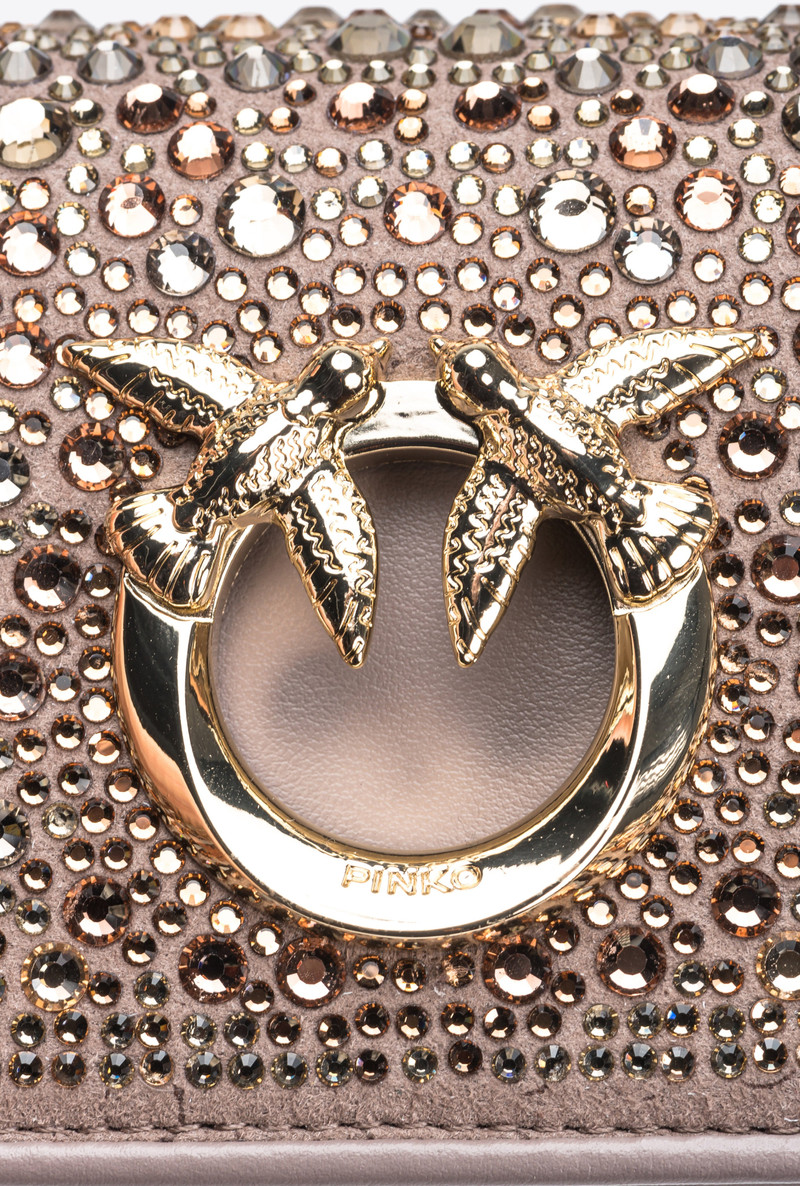 PINKO GALLERIA FULL-RHINESTONE MICRO LOVE BAG CLICK 5
