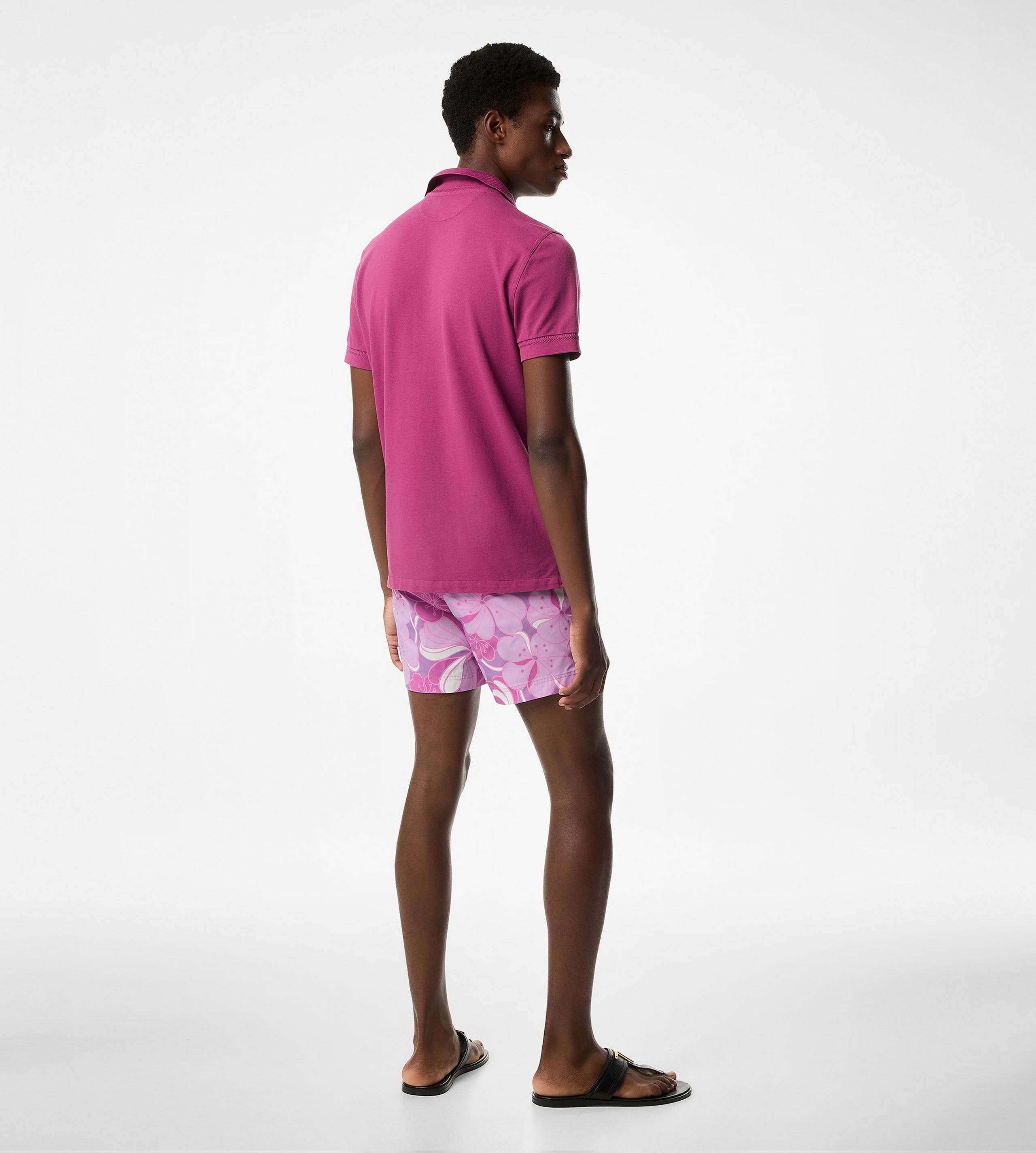 PSYCHEDELIC FLORAL PRINT SWIM SHORT - 3