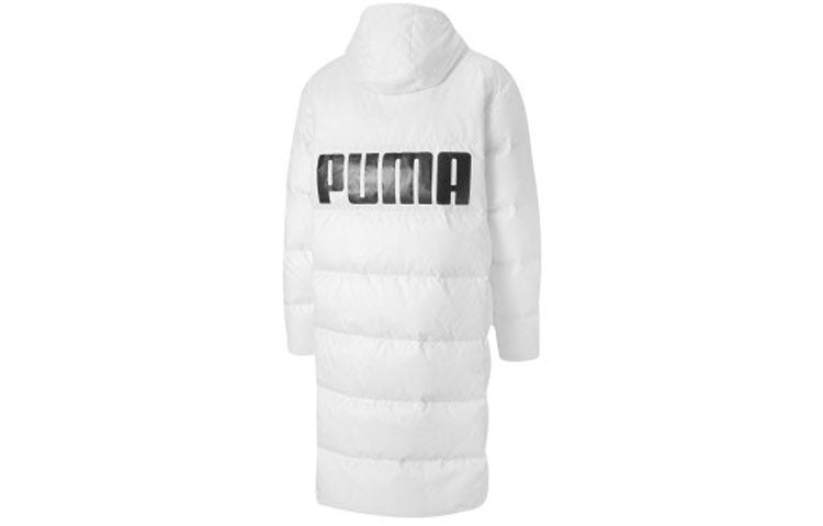 PUMA Long Oversized Down Jacket 'White Black' 585403-02 - 2