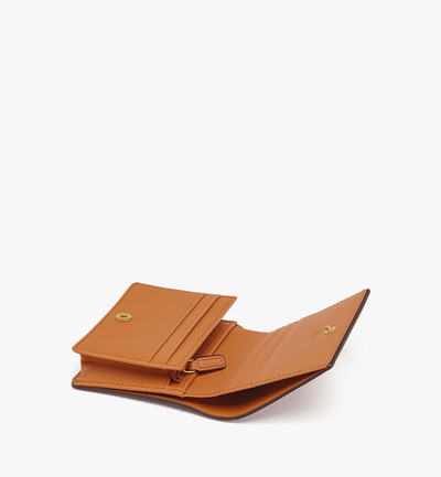 MCM Himmel Snap Wallet in Embossed Logo Leather outlook