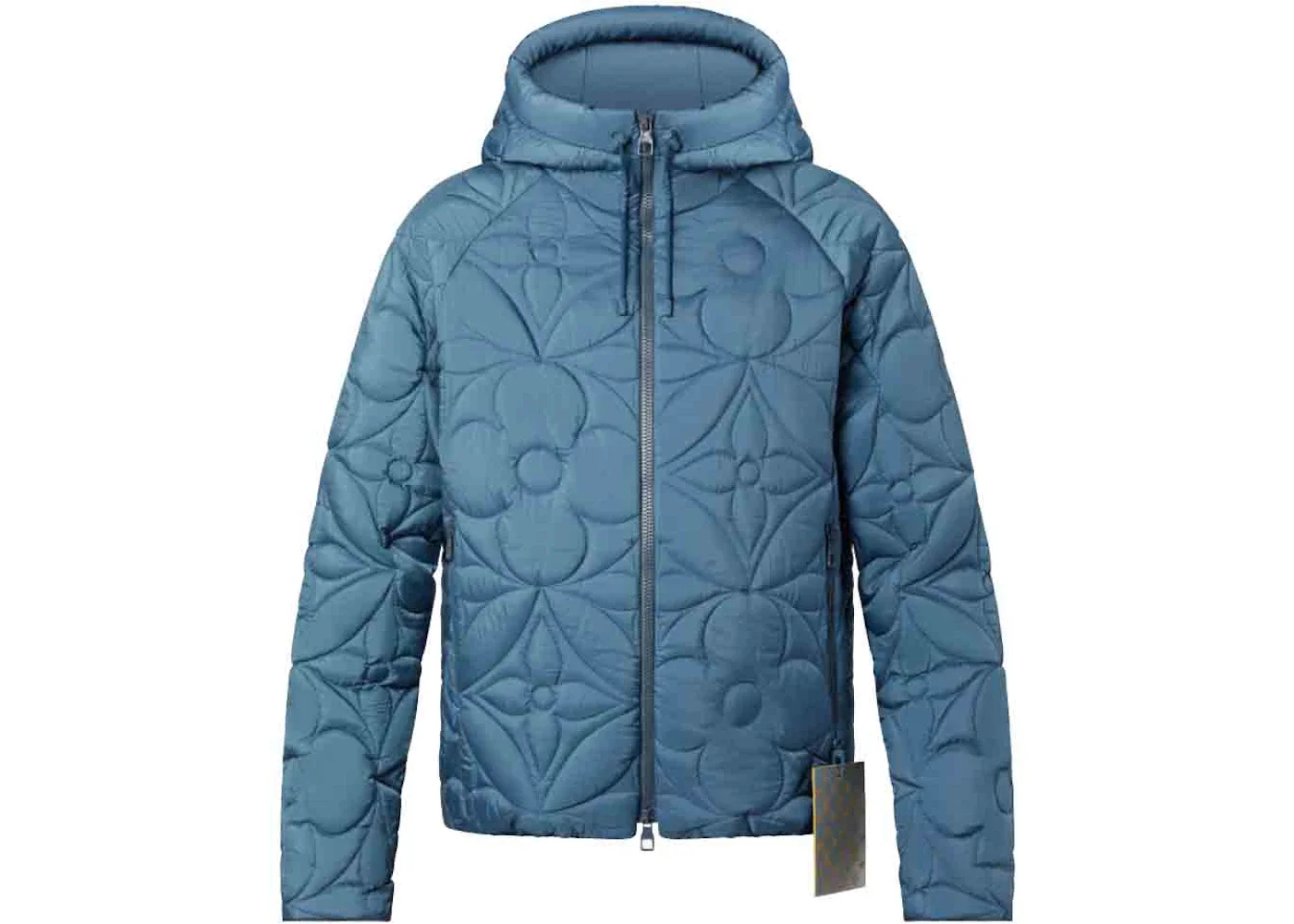 Louis Vuitton LVSE Flower Quilted Hoodie Jacket Blue - 1