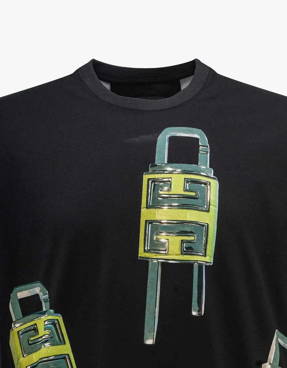 Givenchy Black 4G Padlock Print T-Shirt - 3