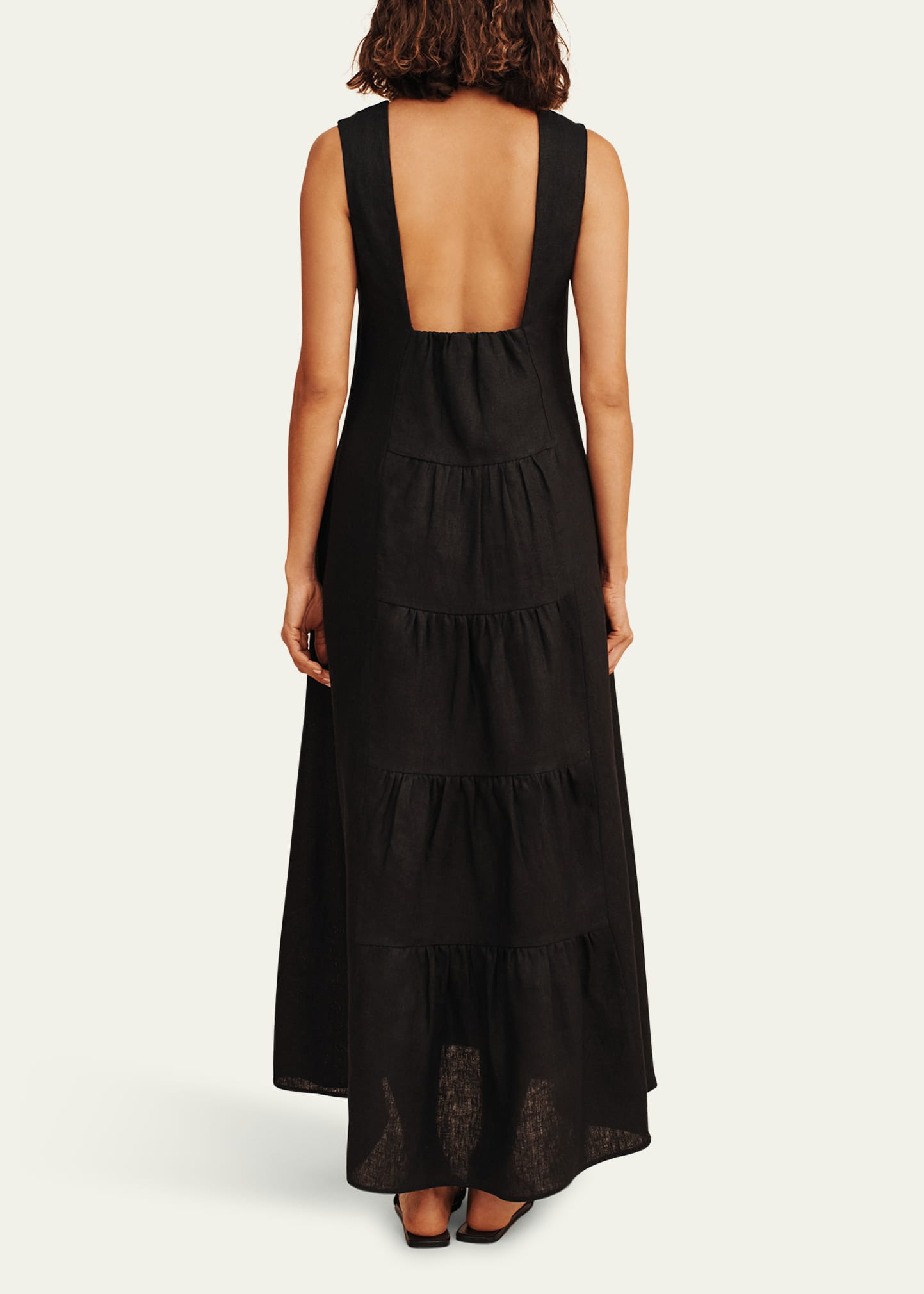 Matilda Tiered Linen Maxi Dress - 3