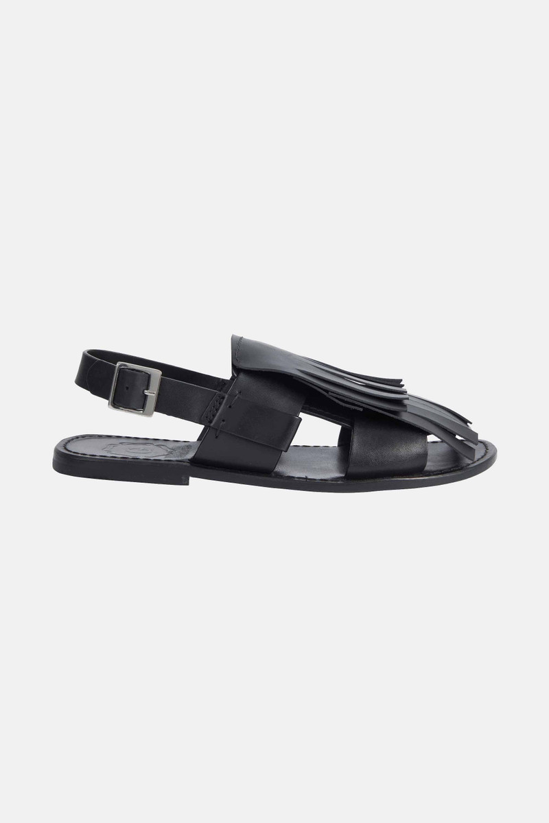 Grenson X Emilia Wickstead Willa Sandal In Black Calf Leather 1