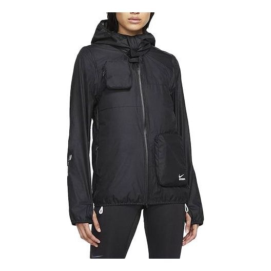(WMNS) Nike NSRL Transform Sports Detachable hooded vest Jacket Black DB0820-010 - 1