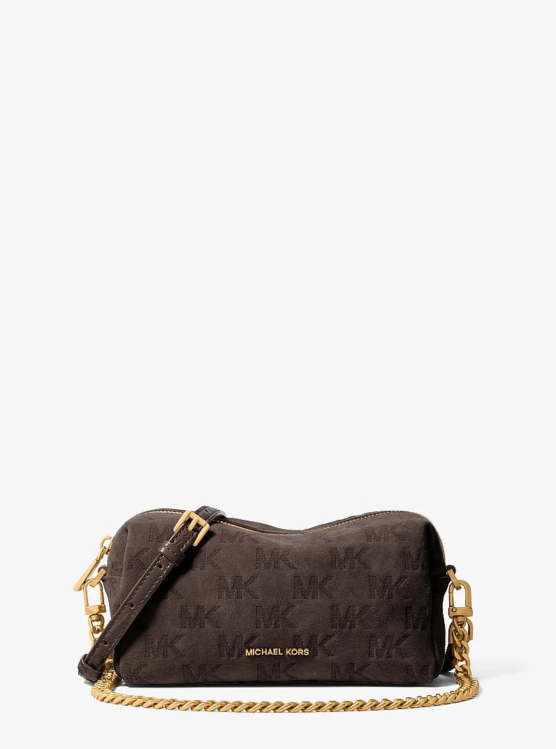 Bryant Small Logo Embossed Suede Convertible Crossbody Bag - 1
