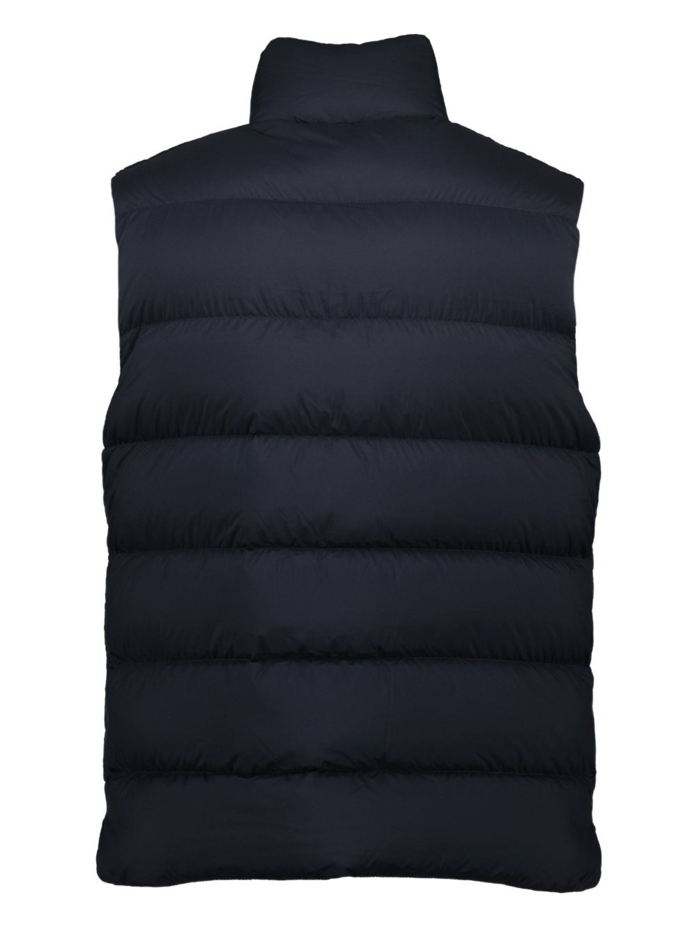 quilted logo-plaque sleeveless gilet - 2