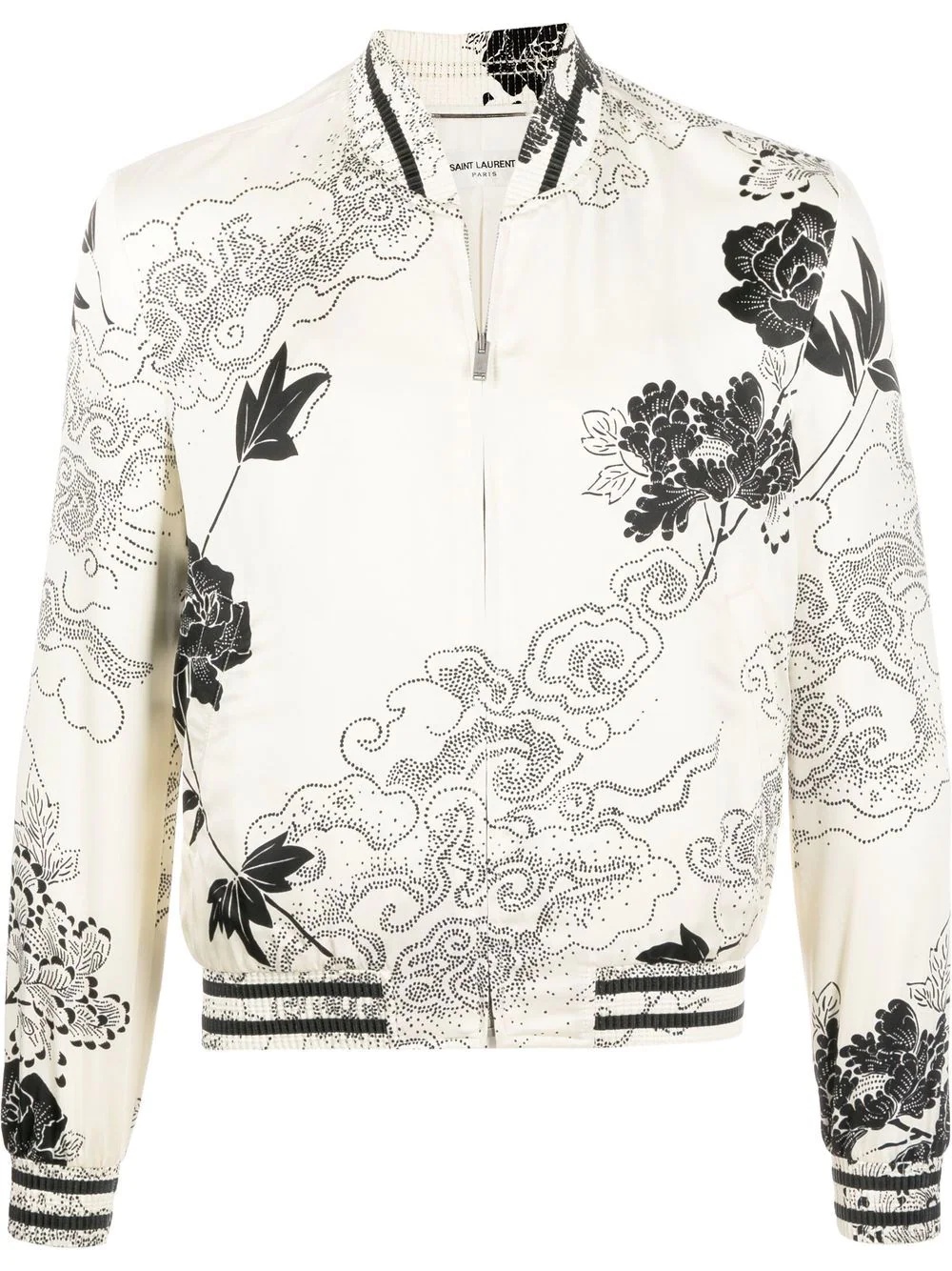 floral-print bomber jacket - 1