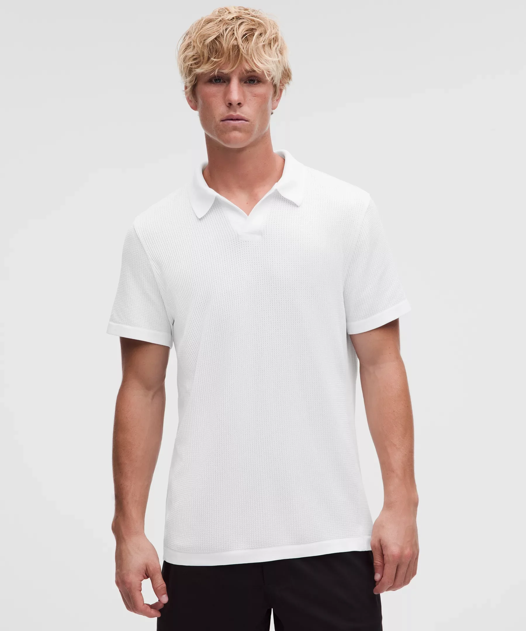 Textured Seamless Polo Shirt - 1