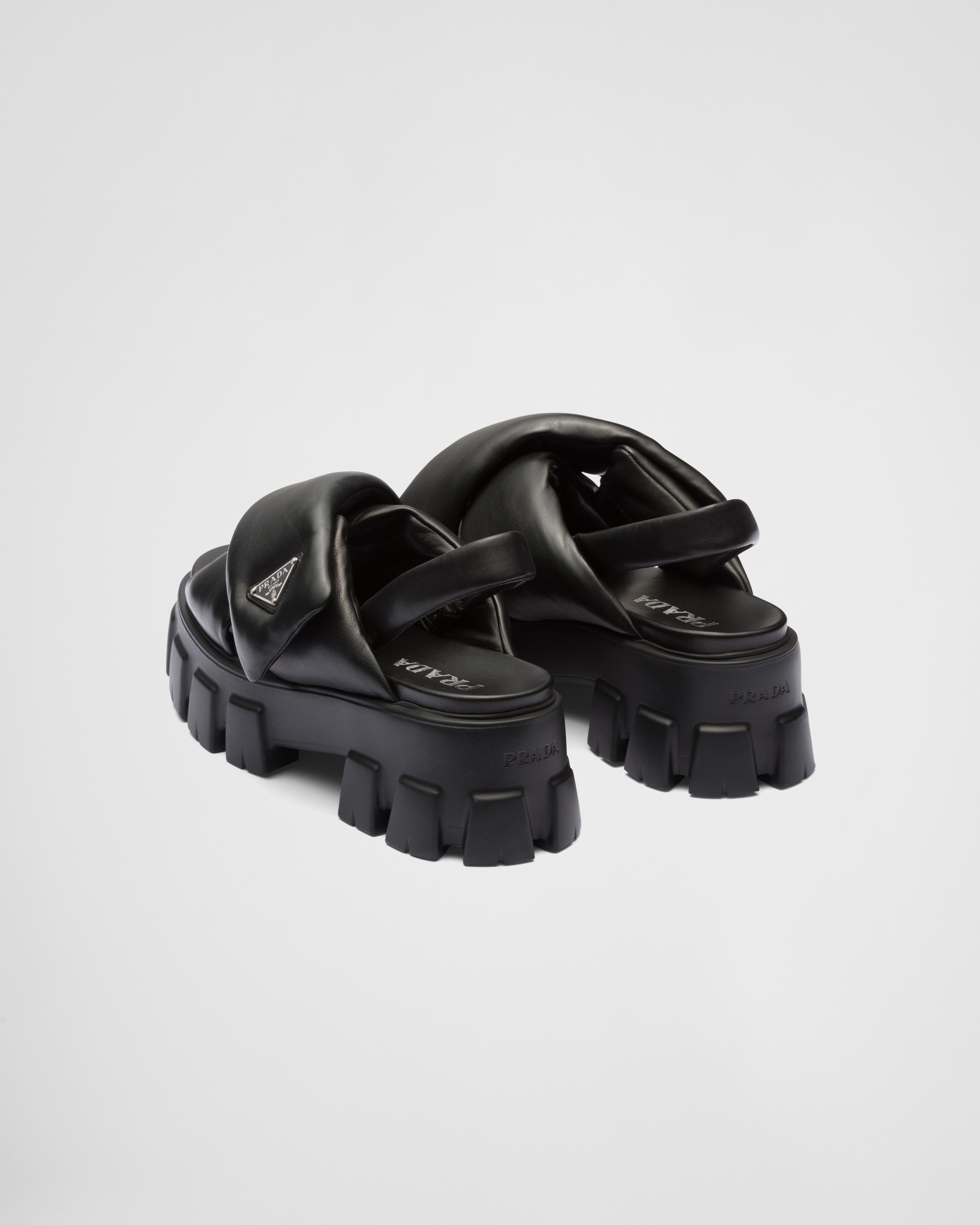 Monolith padded nappa leather sandals - 5