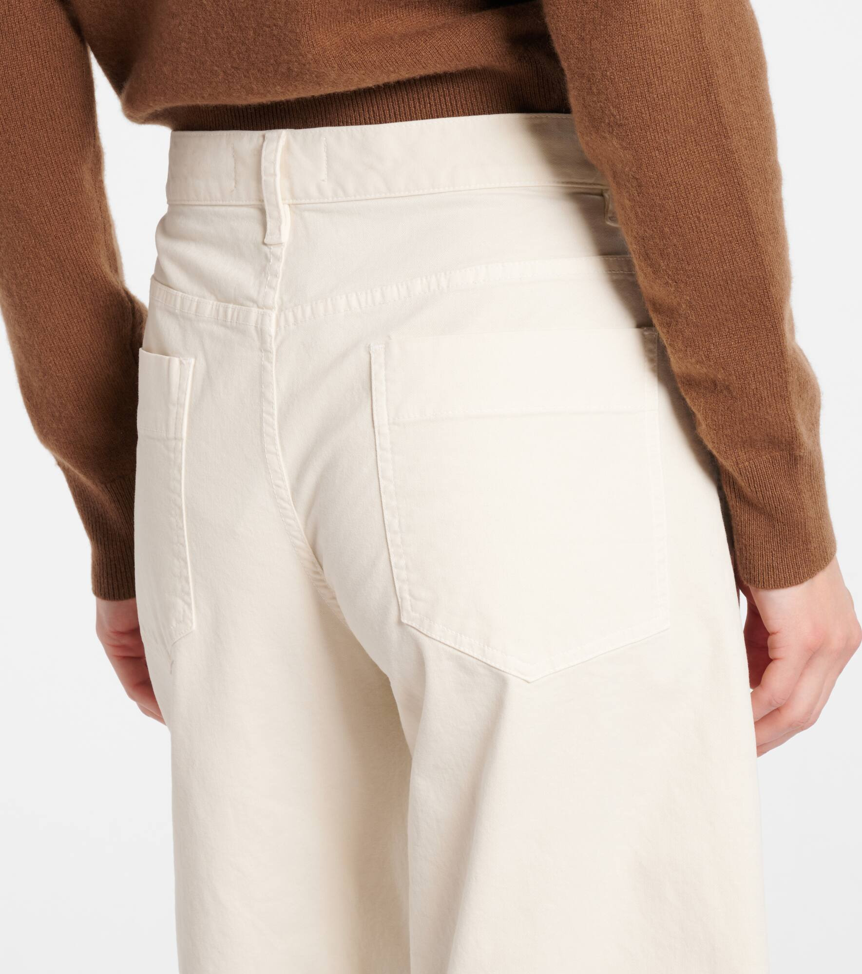 Tribeca cotton twill barrel-leg pants - 6