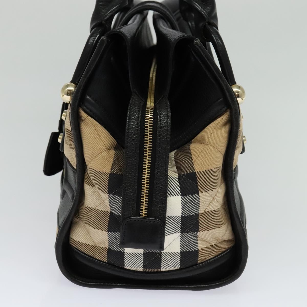 Burberry Nova Check Hand Bag Canvas Beige - 4