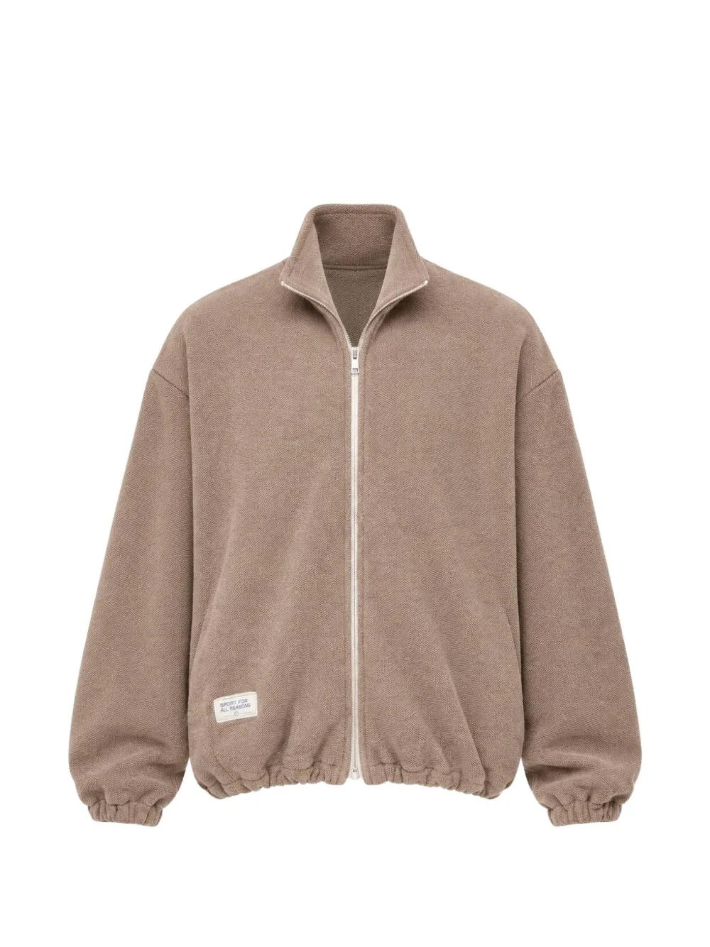 Lad mélange-effect zip-up jacket - 1