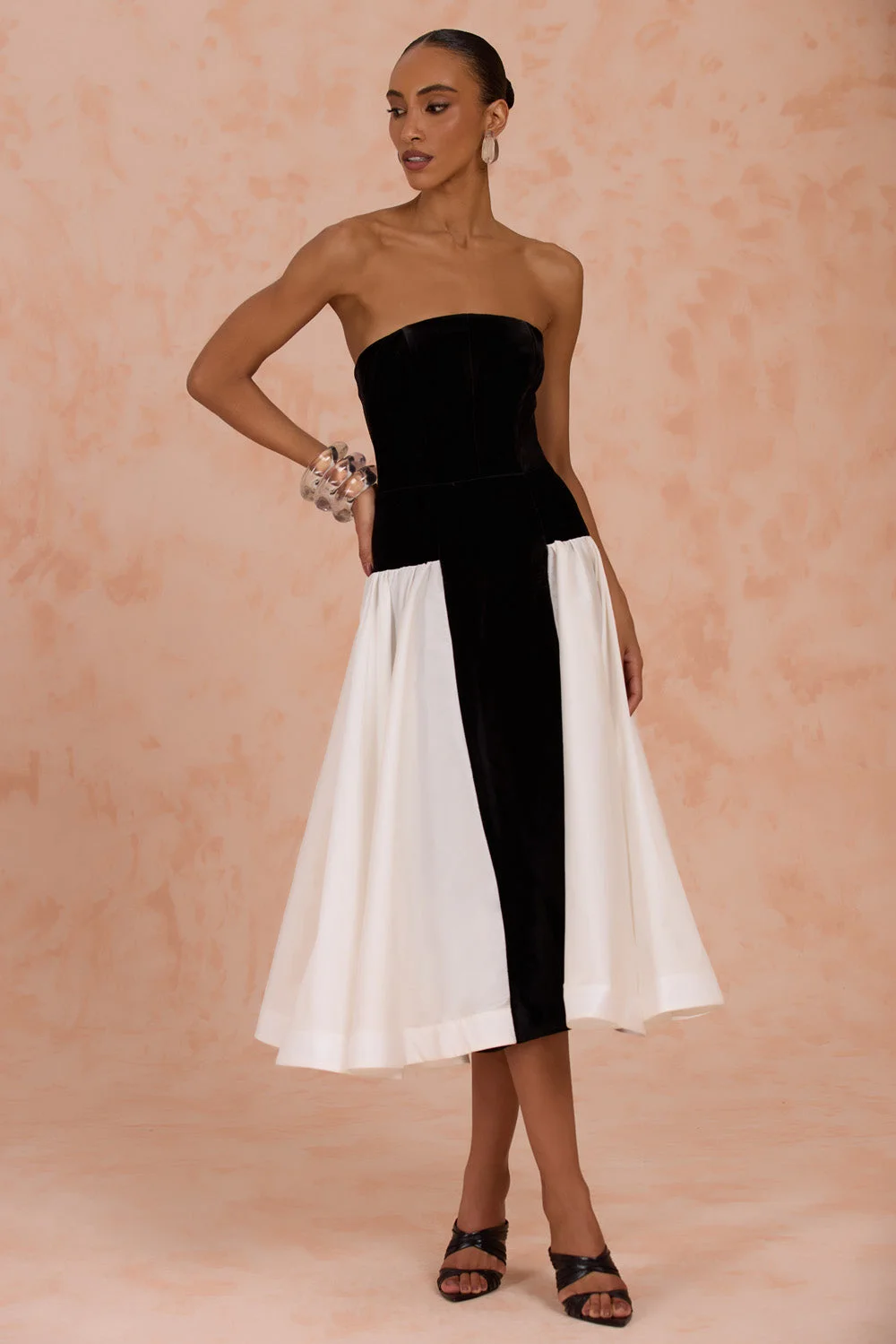 DORA TAFFETA MIDI DRESS - 1