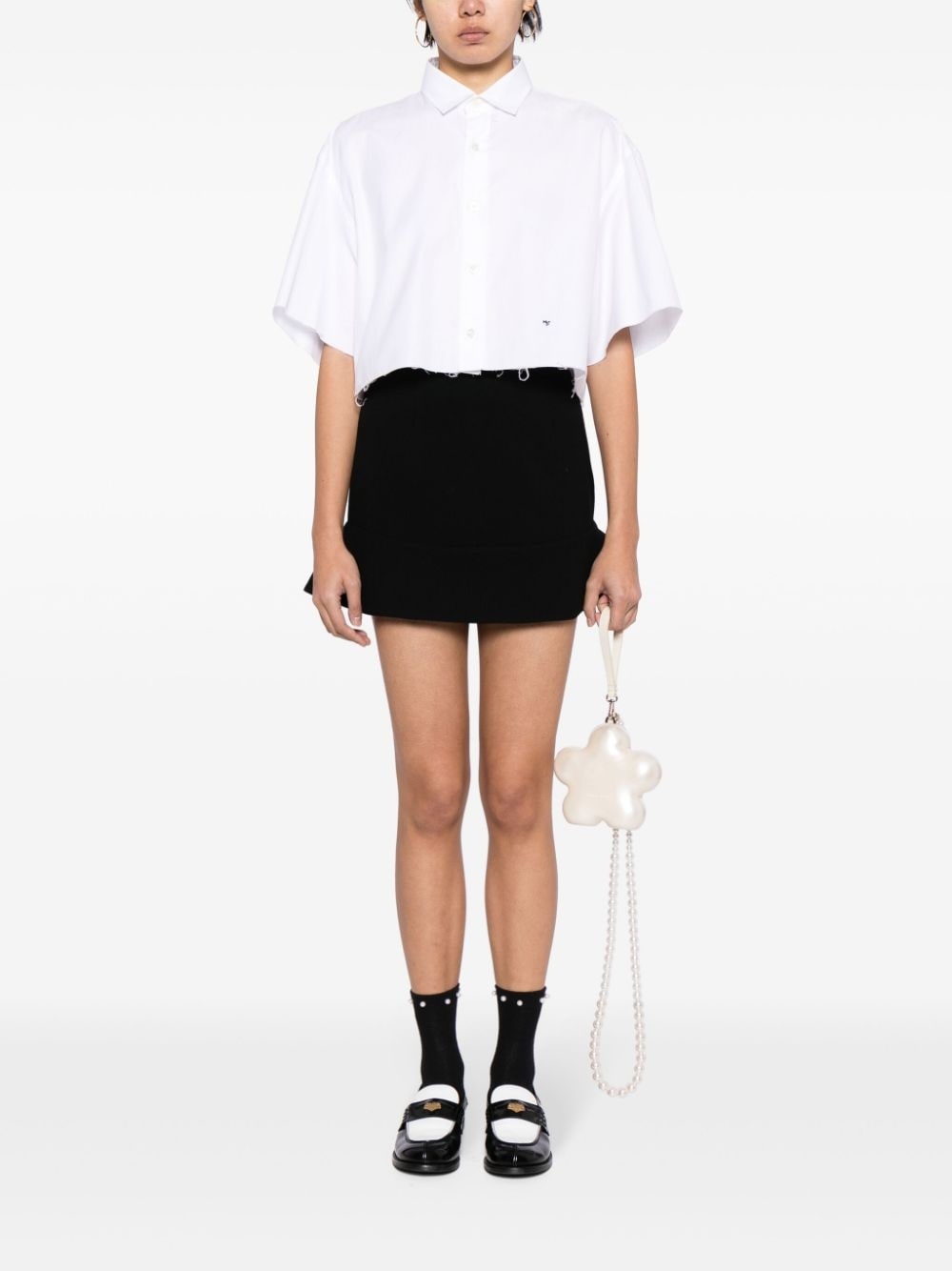 peplum-hem knitted miniskirt - 2