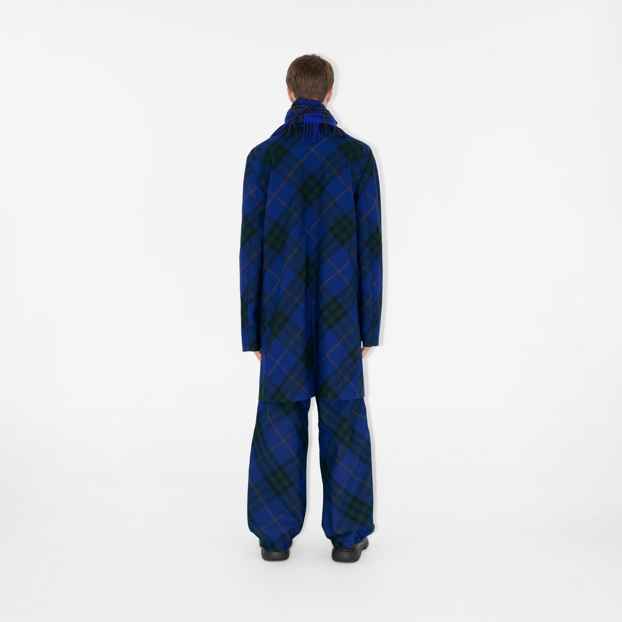 Mid-length Check Car Coat - 4