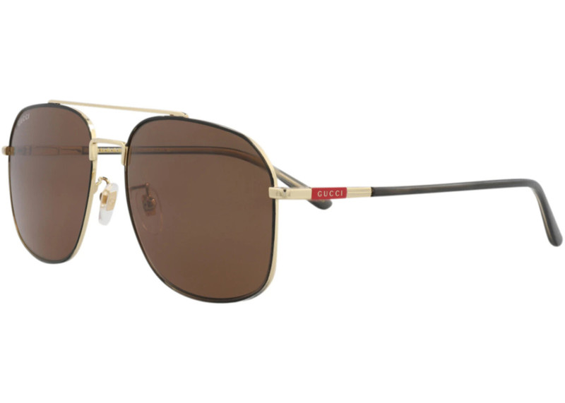 GUCCI Gucci Aviator-Frame Metal Sunglasses GOLD HAVANA BROWN (GG1351S-30013912-004) outlook