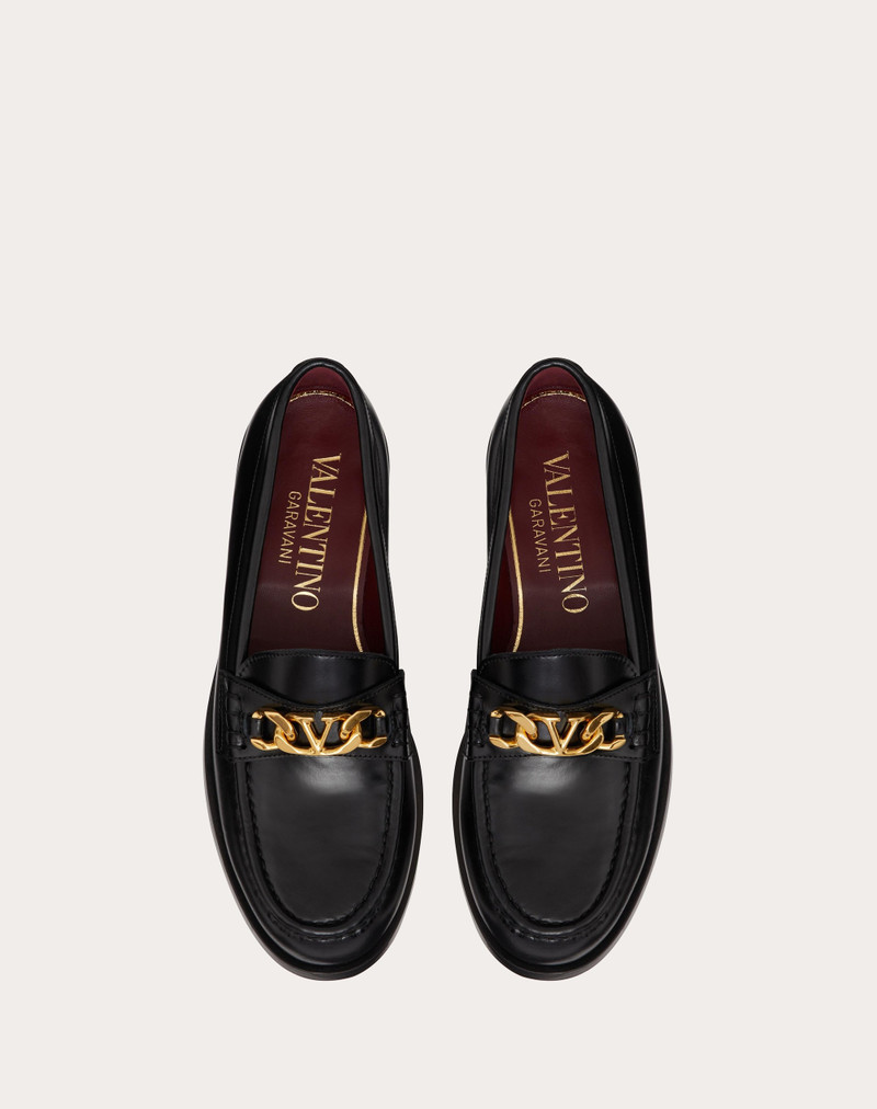 VLOGO CHAIN CALFSKIN LOAFER 4