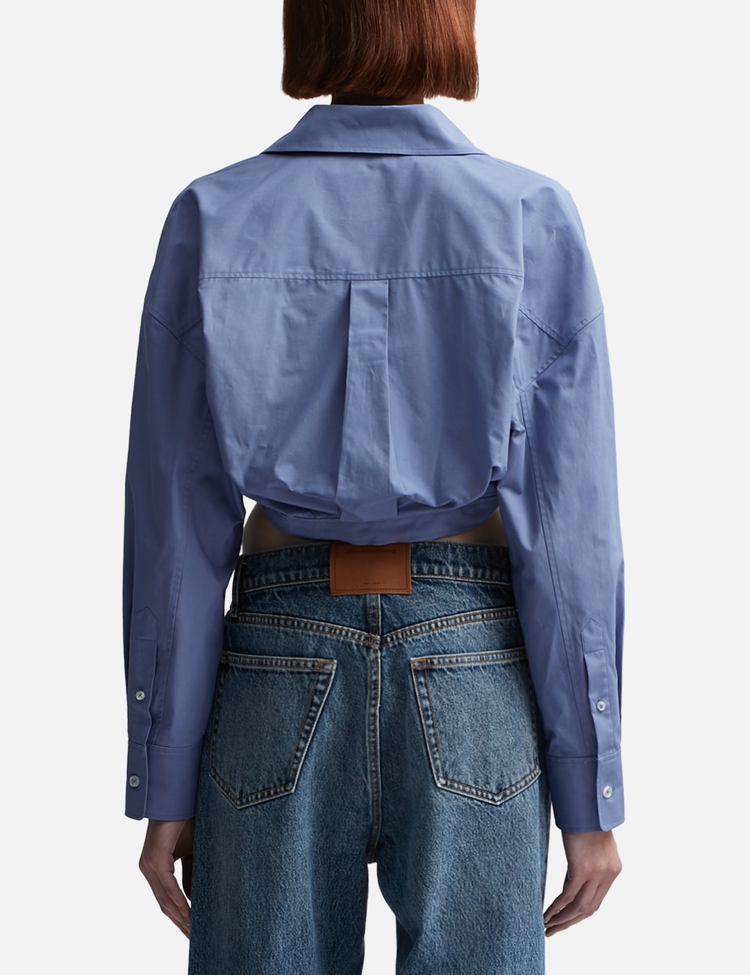 alexanderwang.t DOUBLE LAYERED CROPPED SHIRT