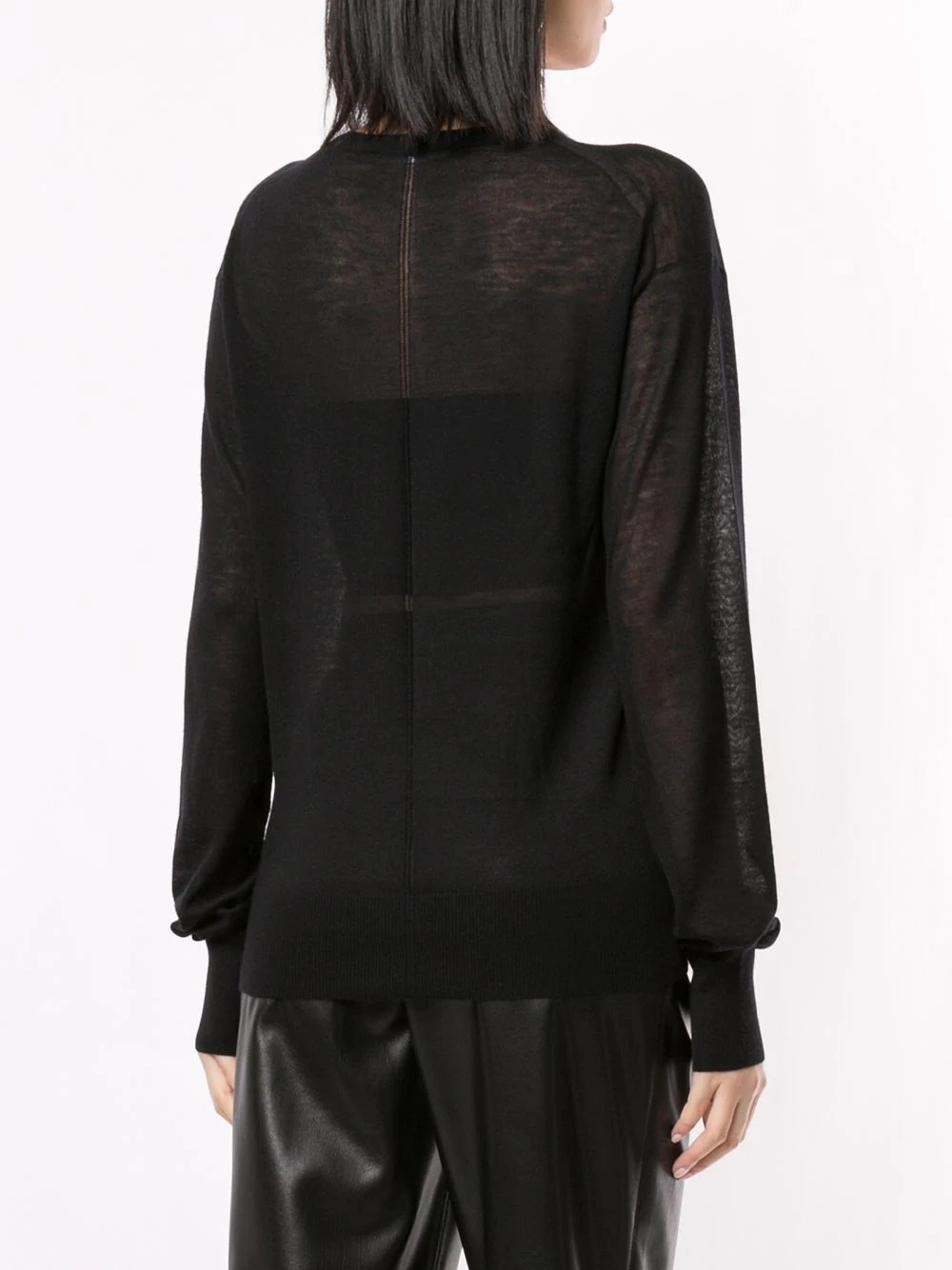 sheer knit jumper - 4